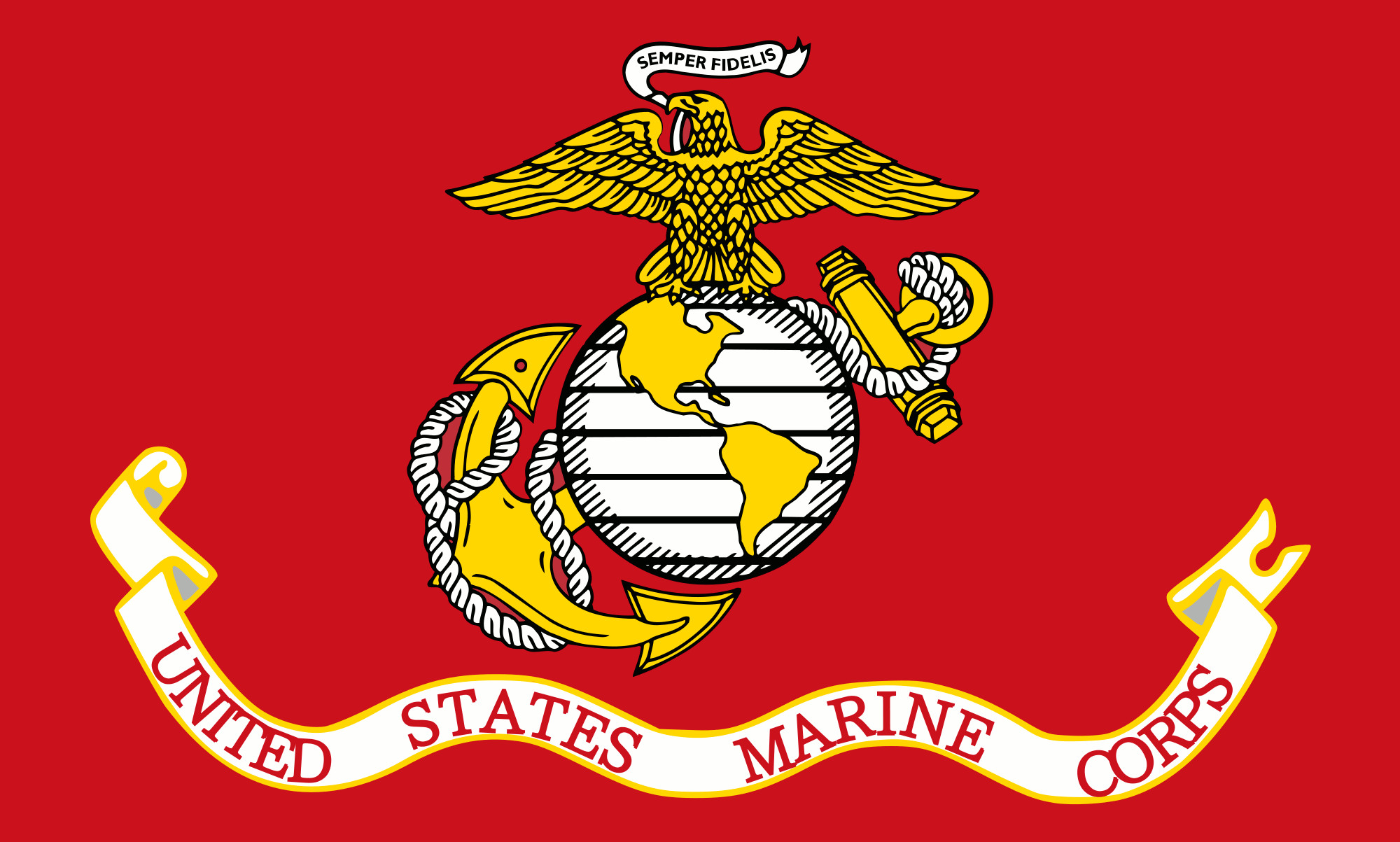 2000x1203, Us Marine Corps Wallpaper - United States Marine Corps Flag - HD Wallpaper 