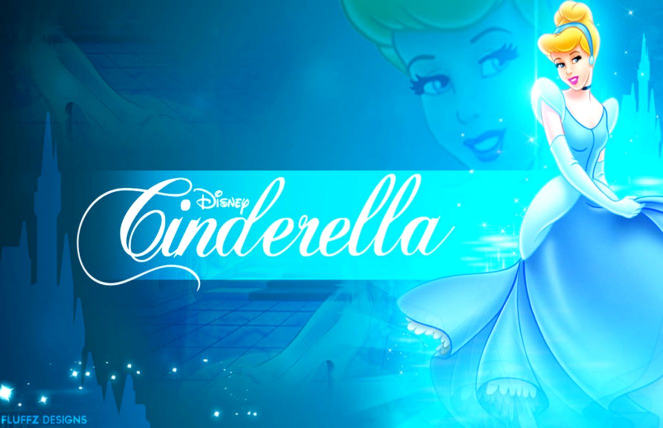 Cinderella Blue Disney Princess Cartoon Background - Disney Princess Cinderella Background - HD Wallpaper 