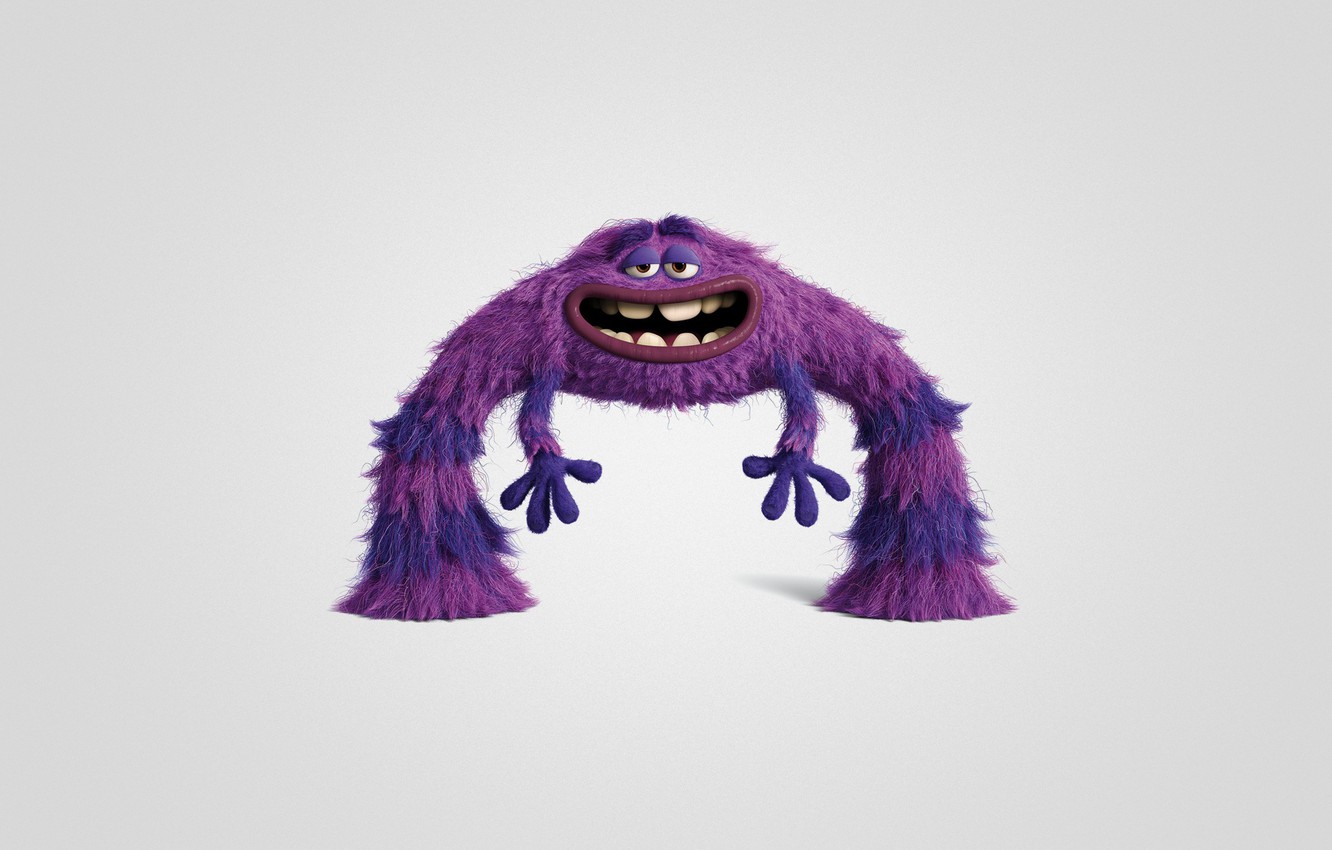 Photo Wallpaper Monster, Minimalism, Light Background, - Monster University Pink Guy - HD Wallpaper 