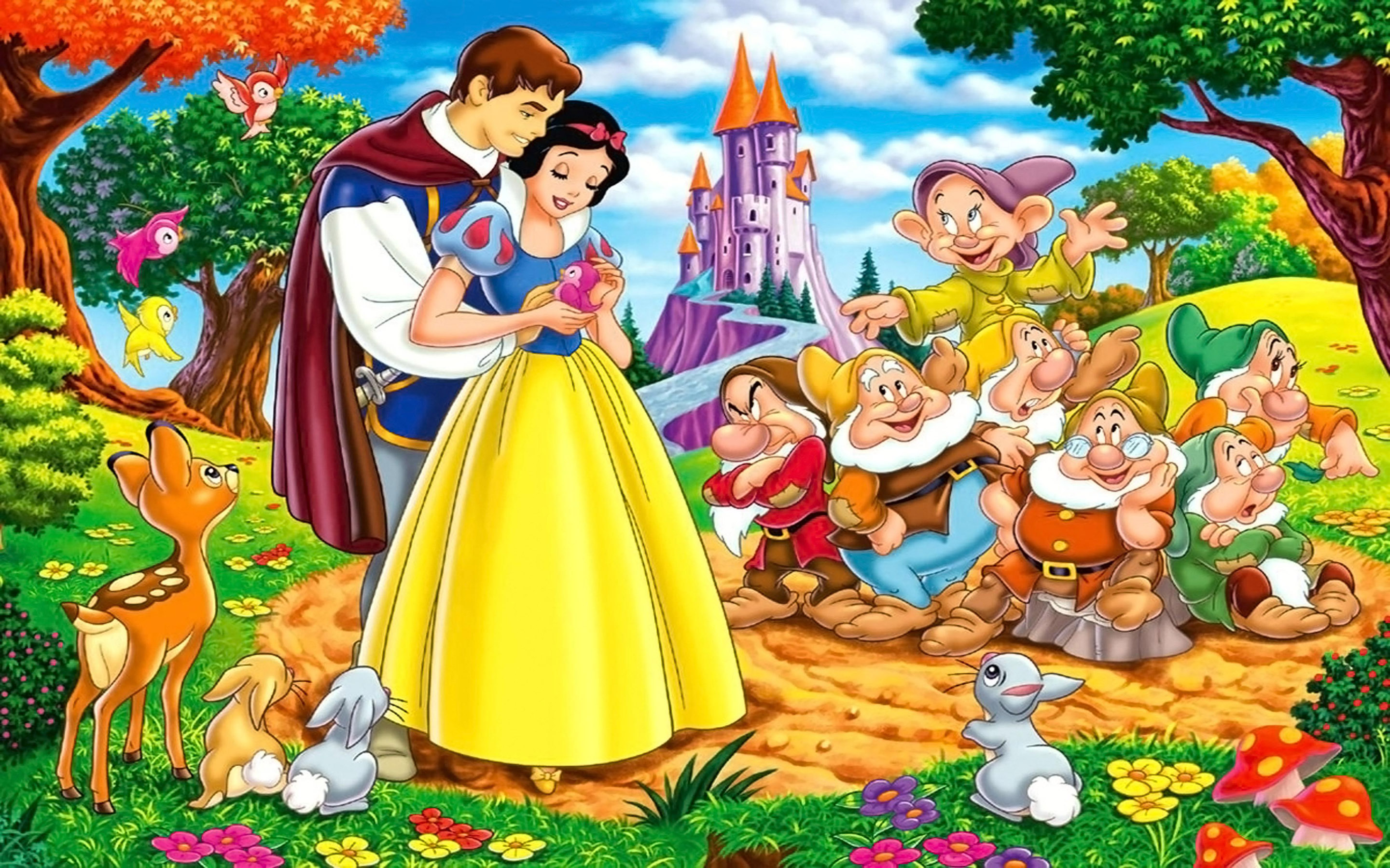 Snow White And The Seven Dwarfs - HD Wallpaper 