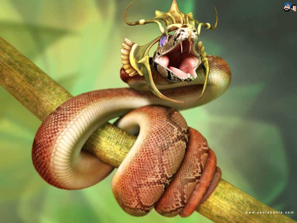 3 D - King Cobra Wallpaper Snake - HD Wallpaper 