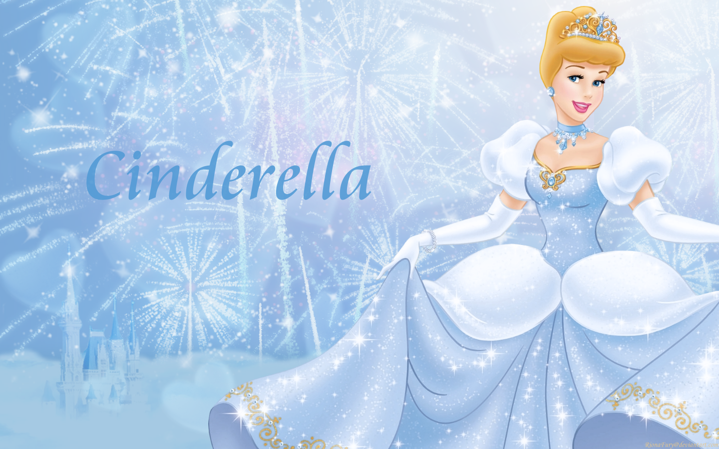 Cinderella - Cinderella Dress Blue And White - HD Wallpaper 