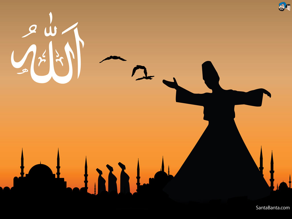 Muslim Symbols Wallpaper - Sufism In Islam - HD Wallpaper 