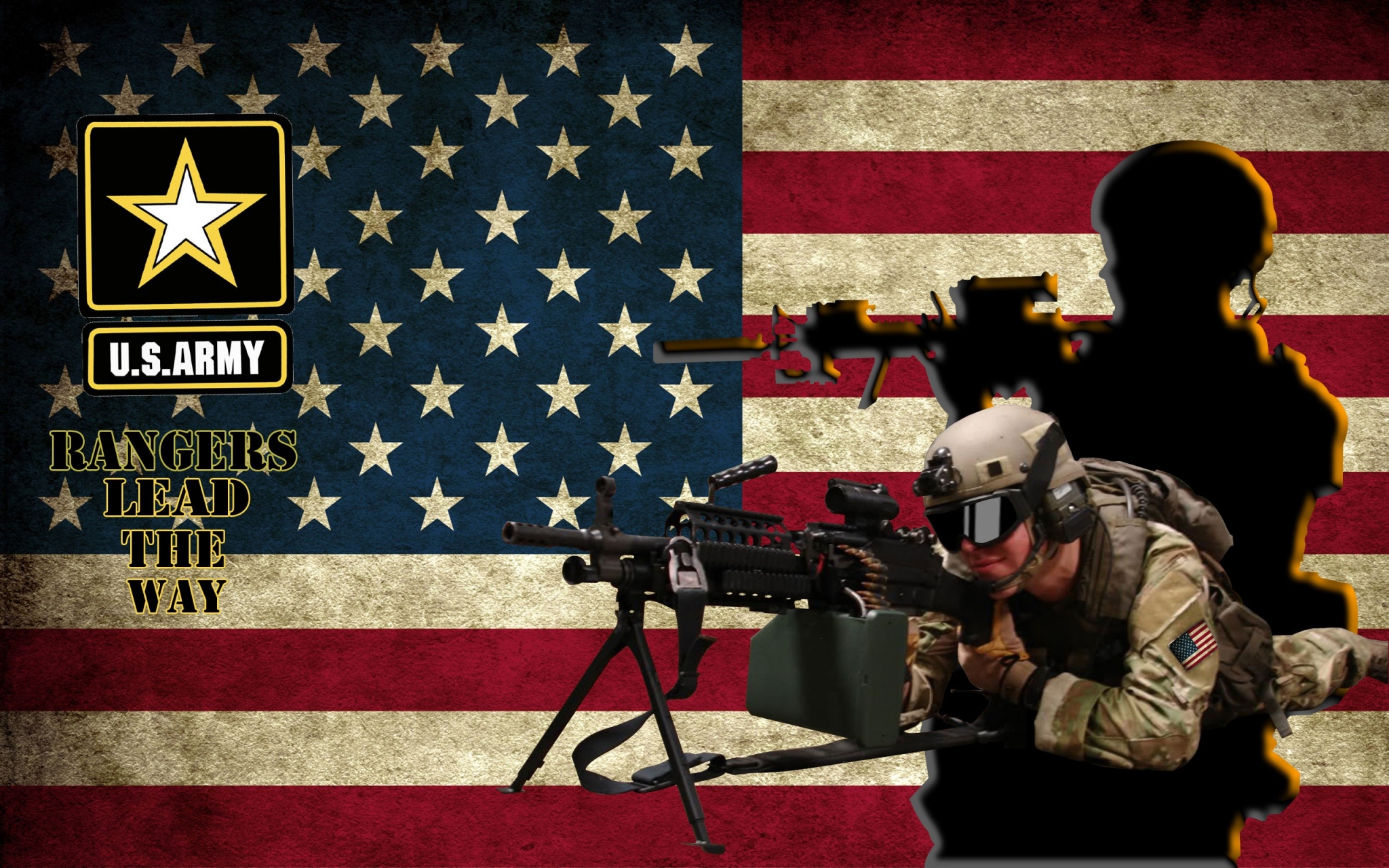 Us Army Wallpaper Free 350 Kb By Dodson Kingsm - Us Army Ranger Background - HD Wallpaper 