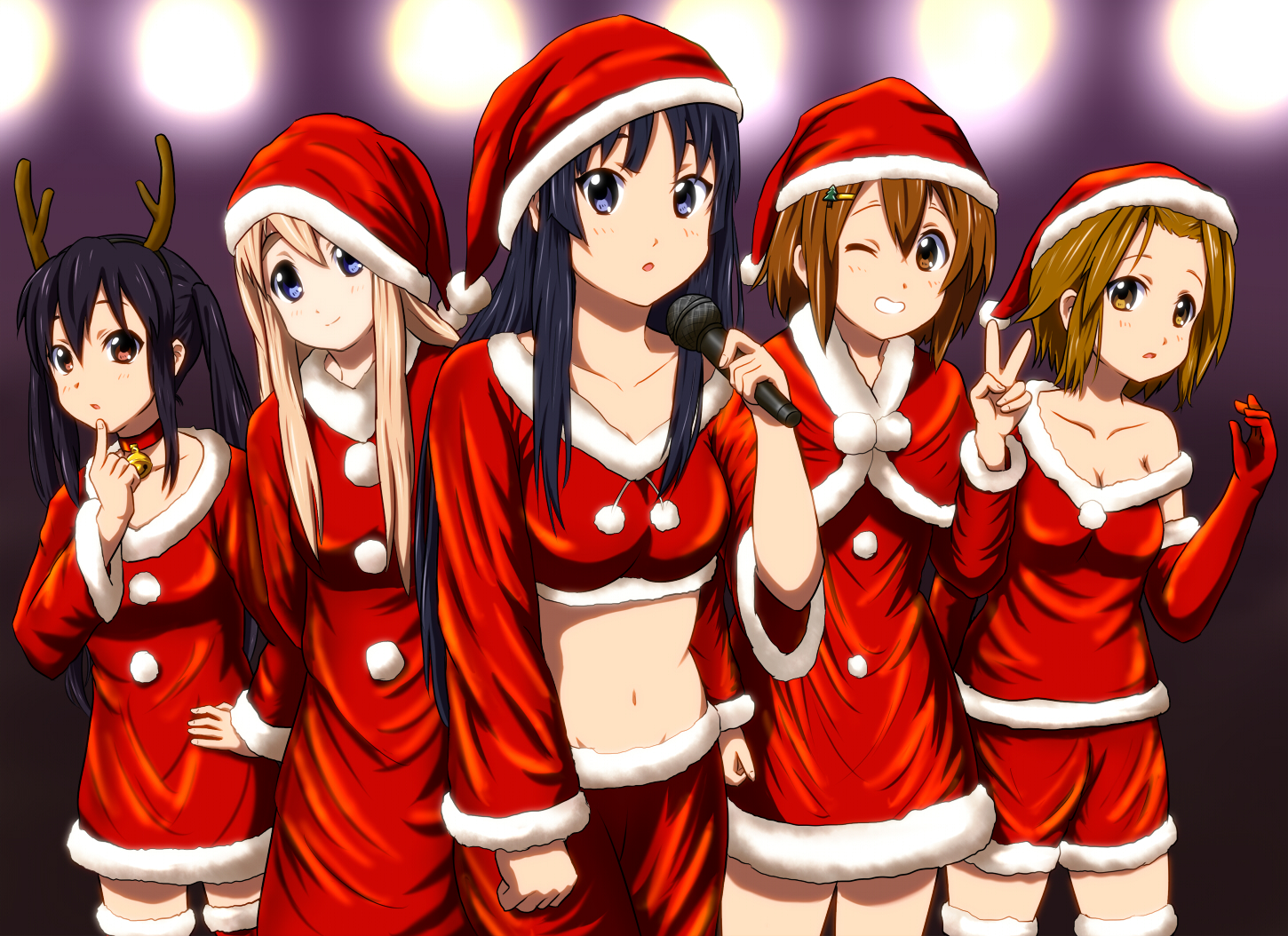 Anime Christmas Santa Girl - HD Wallpaper 