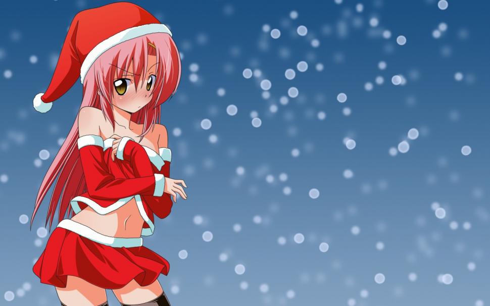 Anime Christmas Snow Hd Wallpaper,cartoon/comic Wallpaper,anime - Snow Fall Hd Png - HD Wallpaper 