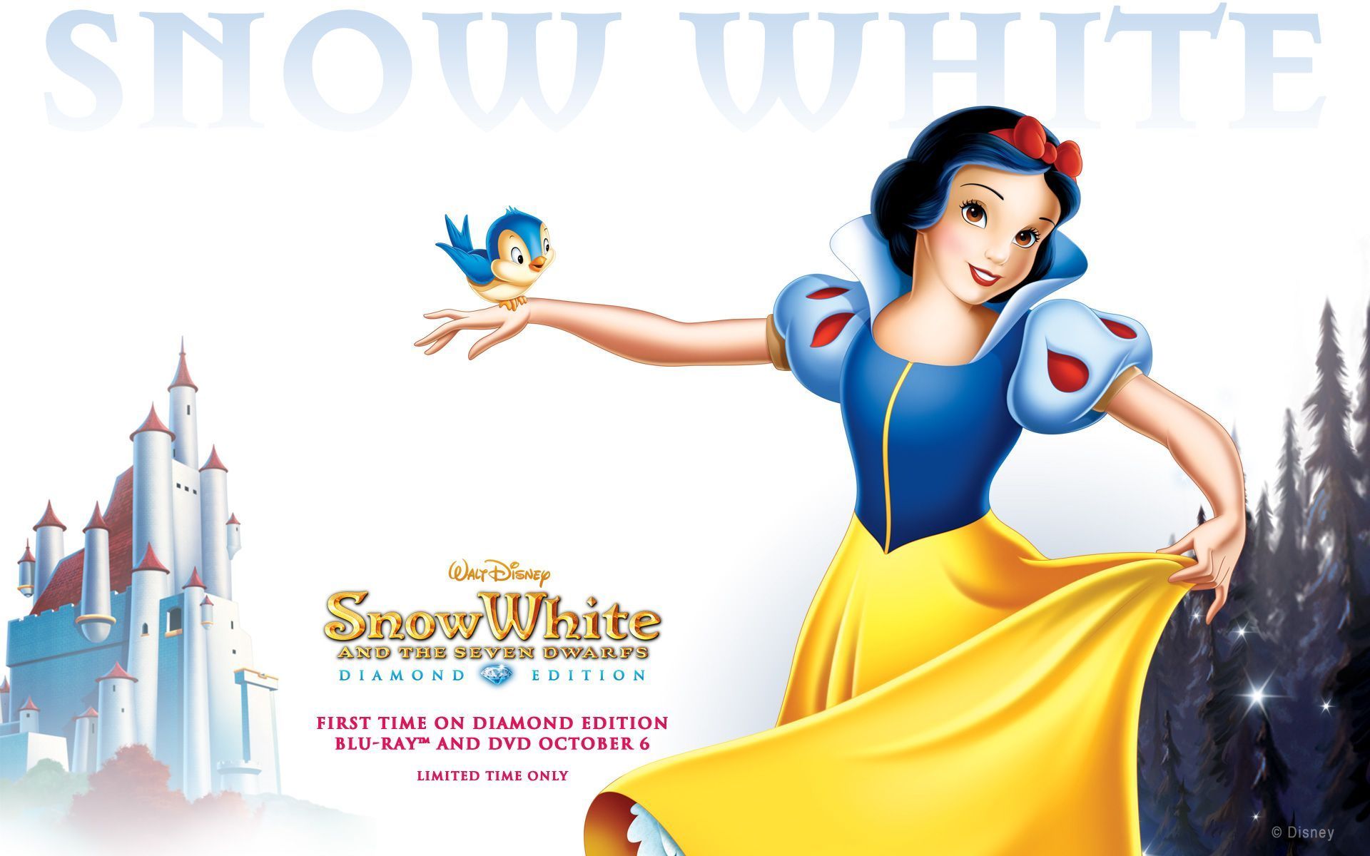Cartoon Princess Snow White - HD Wallpaper 