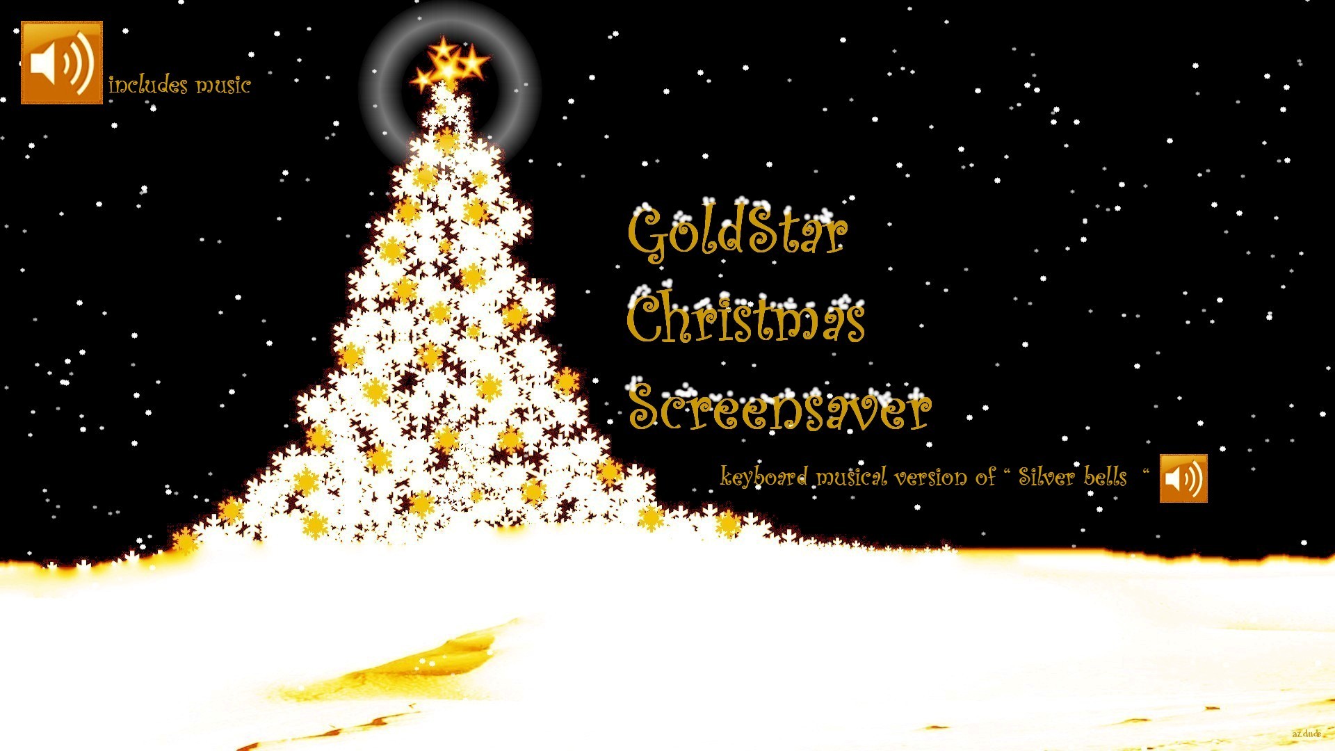 Goldstar Screensaver Music Christmas Saver Screen Wallpapers - Merry Christmas Screensaver Silver - HD Wallpaper 
