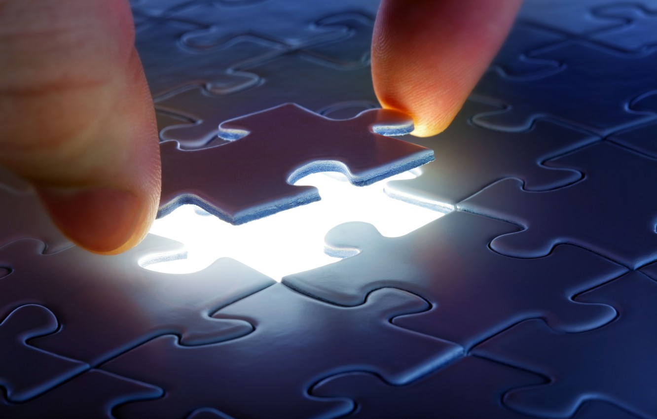 Photo Wallpaper Surface, Mosaic, Creative, Glow, Positive, - Jigsaw Puzzle Final Piece - HD Wallpaper 