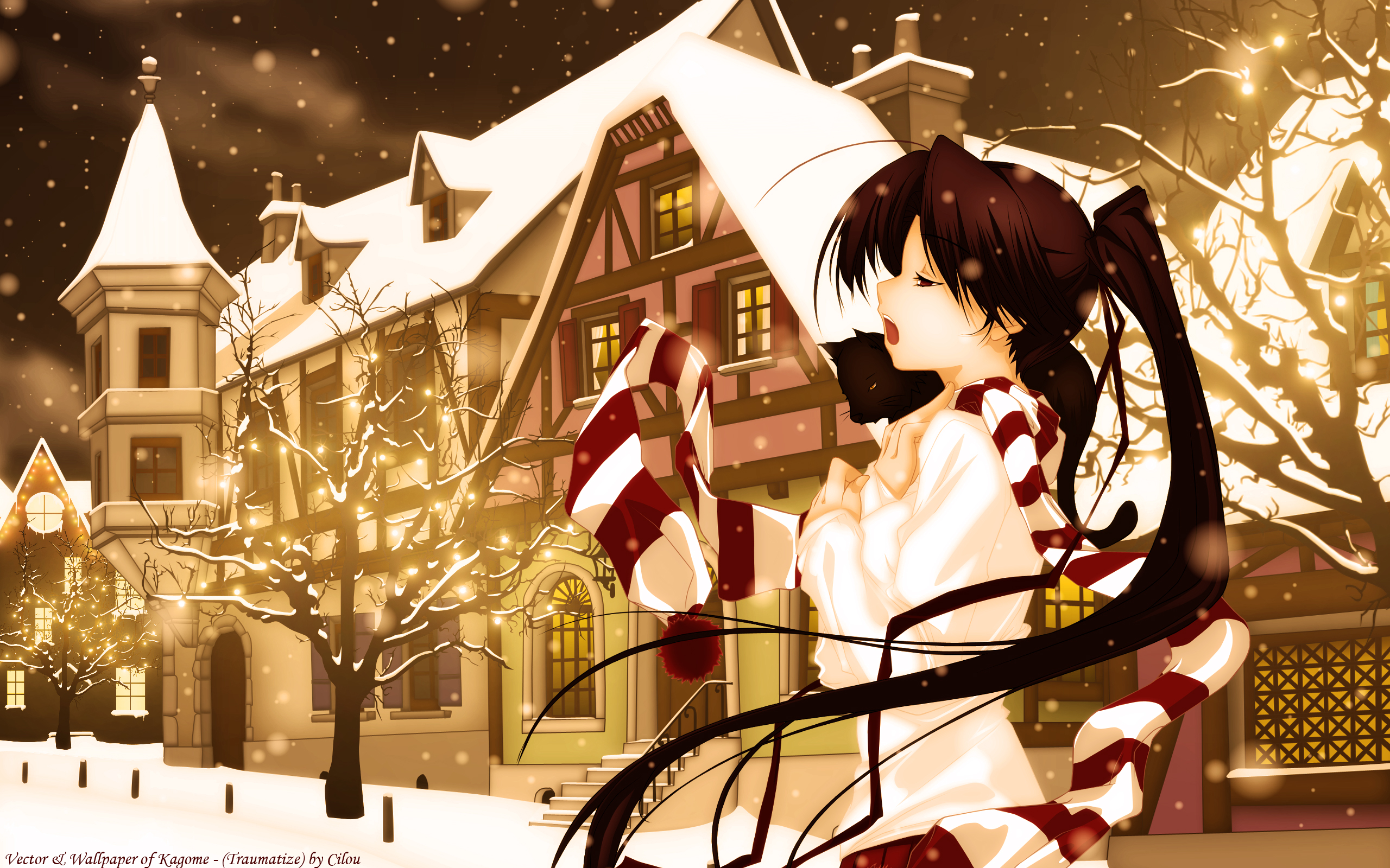 Anime Christmas Wallpaper - HD Wallpaper 