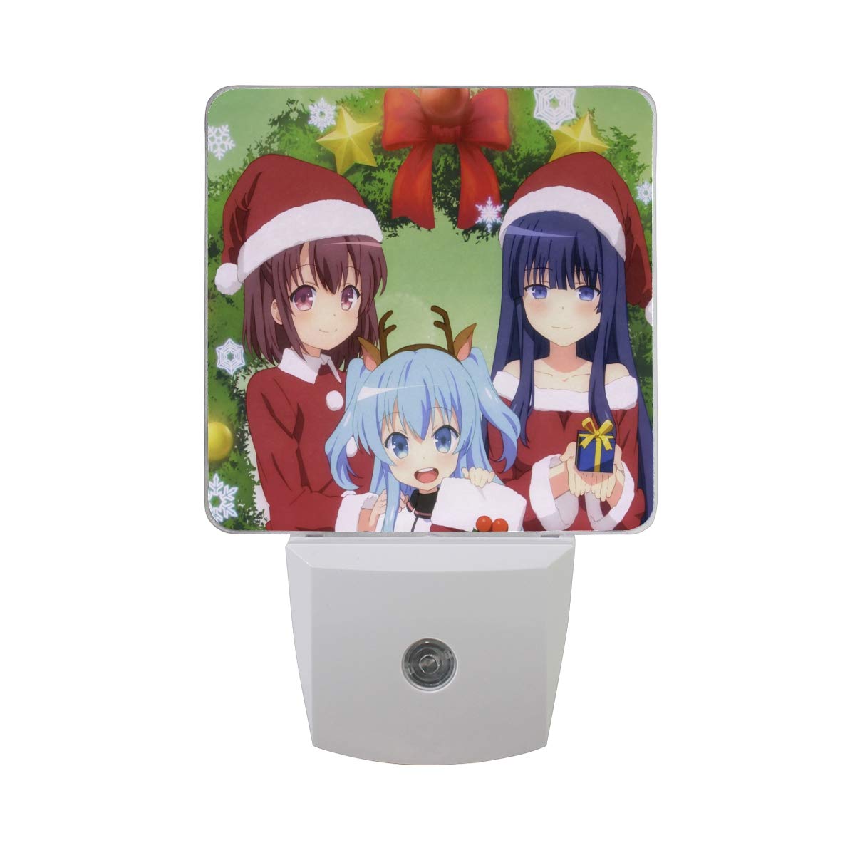 Night Light Designer Anime Christmas Girl Wallpaper - Anime Girl Christmas Wallpaper Phone - HD Wallpaper 