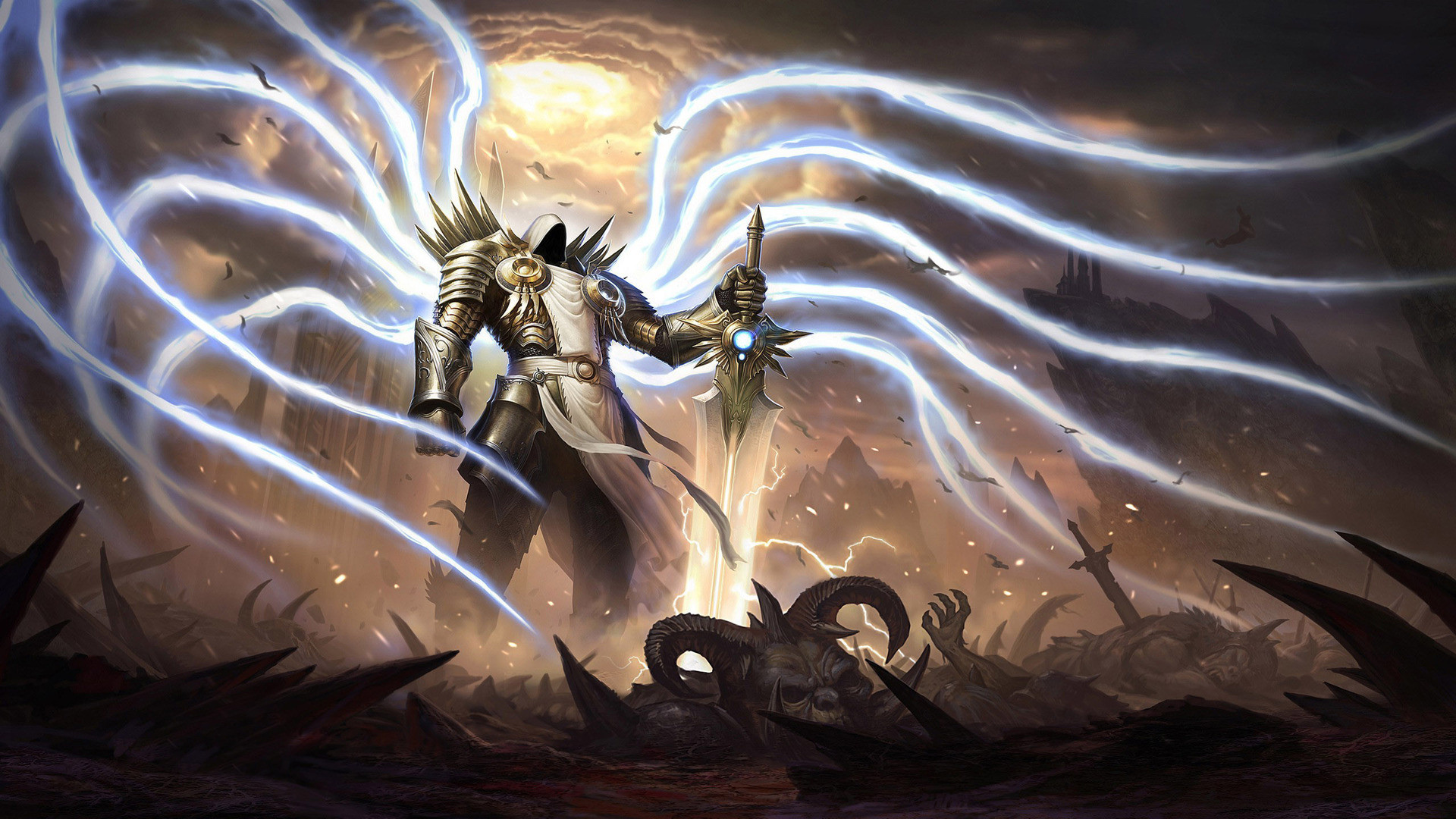 4k Animated Wallpaper - Diablo 3 Archangel Tyrael - HD Wallpaper 