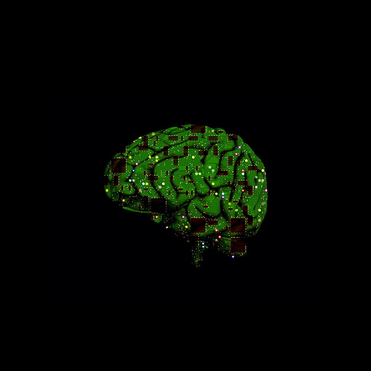 Brain, Microchip, Circuits, Artificial Intelligence, - Brain Background For Mobile - HD Wallpaper 