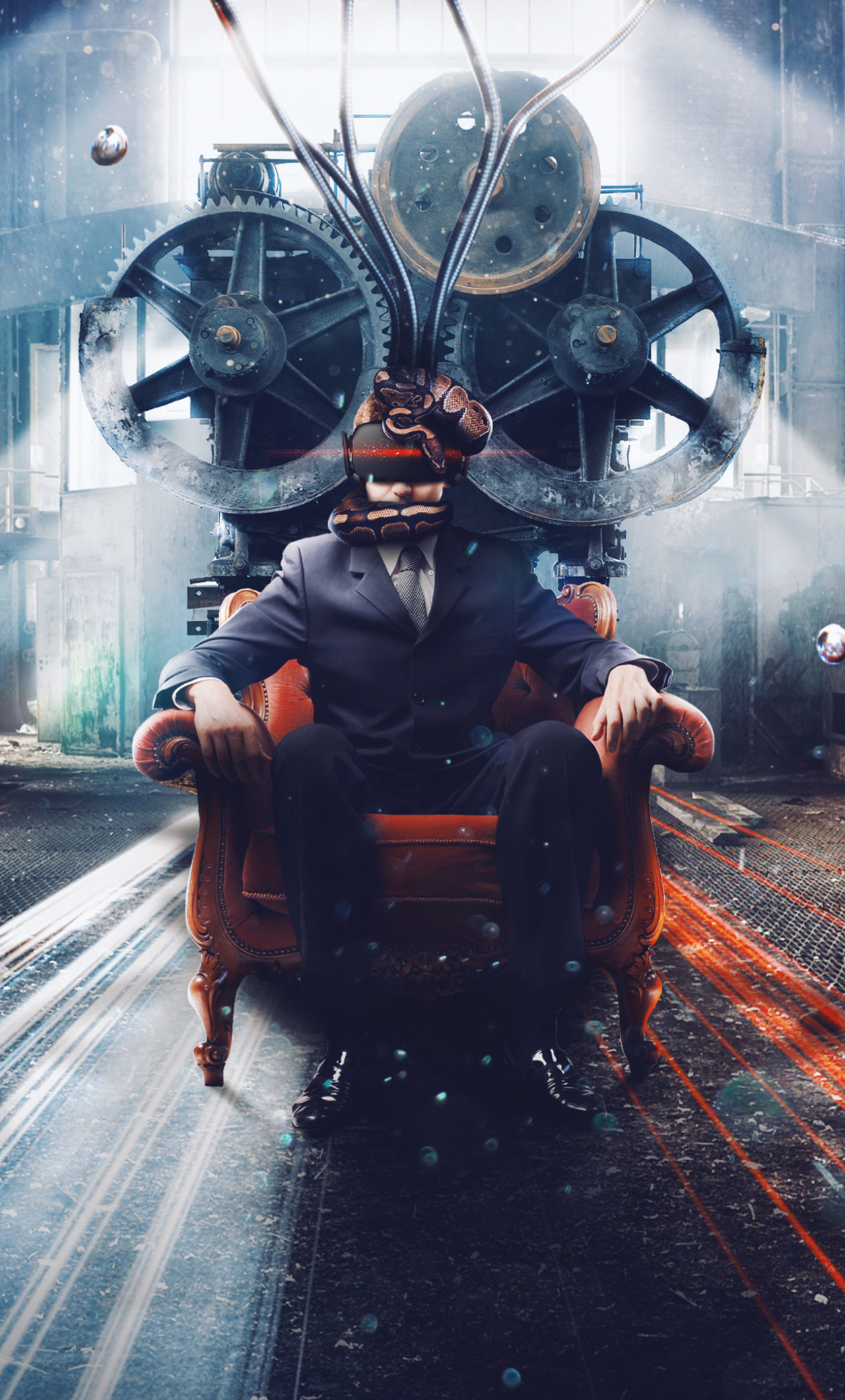 Vr, A Man On Chair, Surreal, Python, Wallpaper - Man On A Chair Vr - HD Wallpaper 