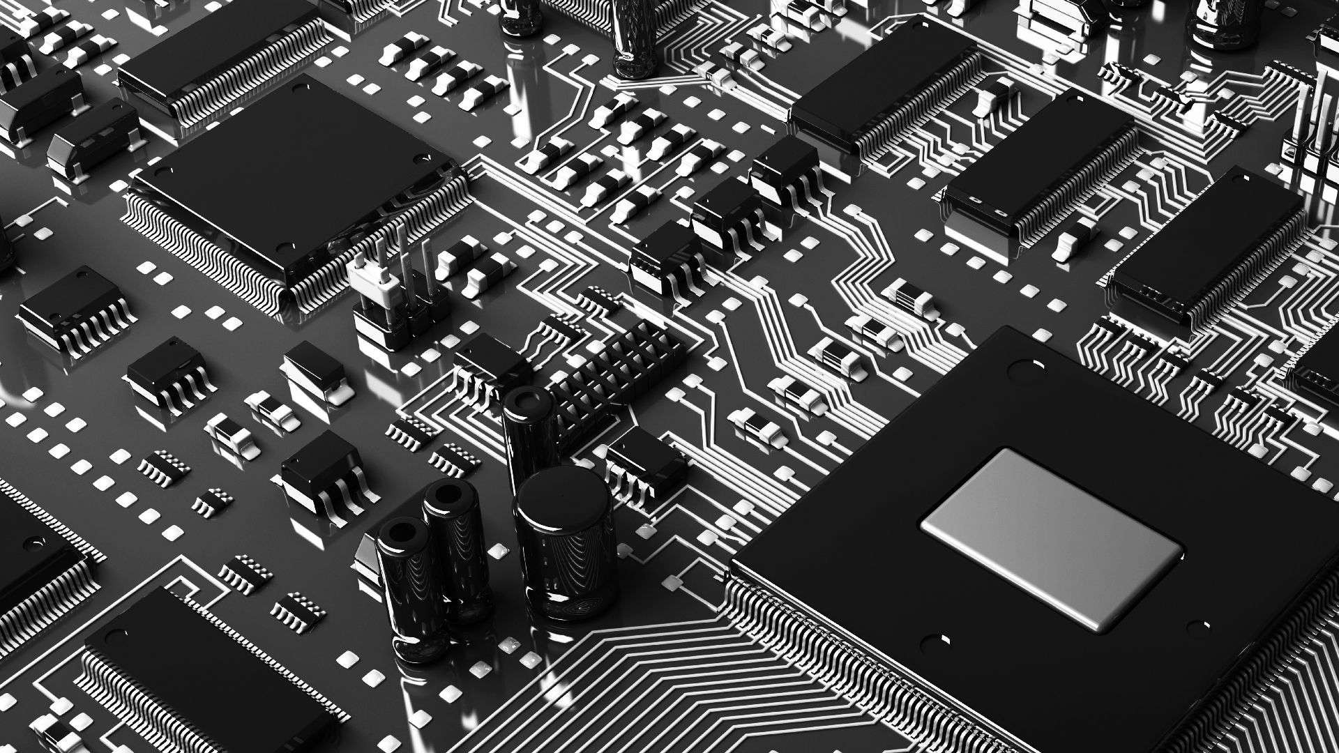 Circuitboard Hd Wallpaper Â» Fullhdwpp - Computers Black And White - HD Wallpaper 