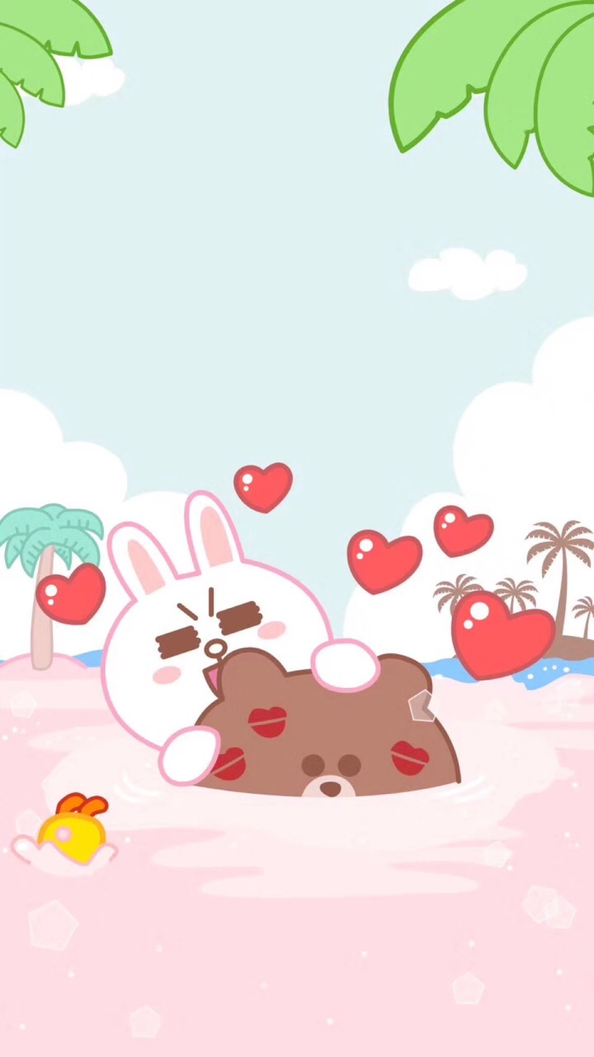 1200x2133, Friends Wallpaper, Kakao Friends, Line Friends, - Brown Bear And Cony - HD Wallpaper 