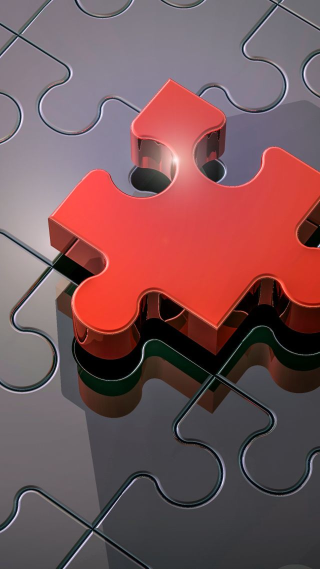 Puzzle, 3d, Red, 4k - Puzzle Wallpaper 4k - HD Wallpaper 