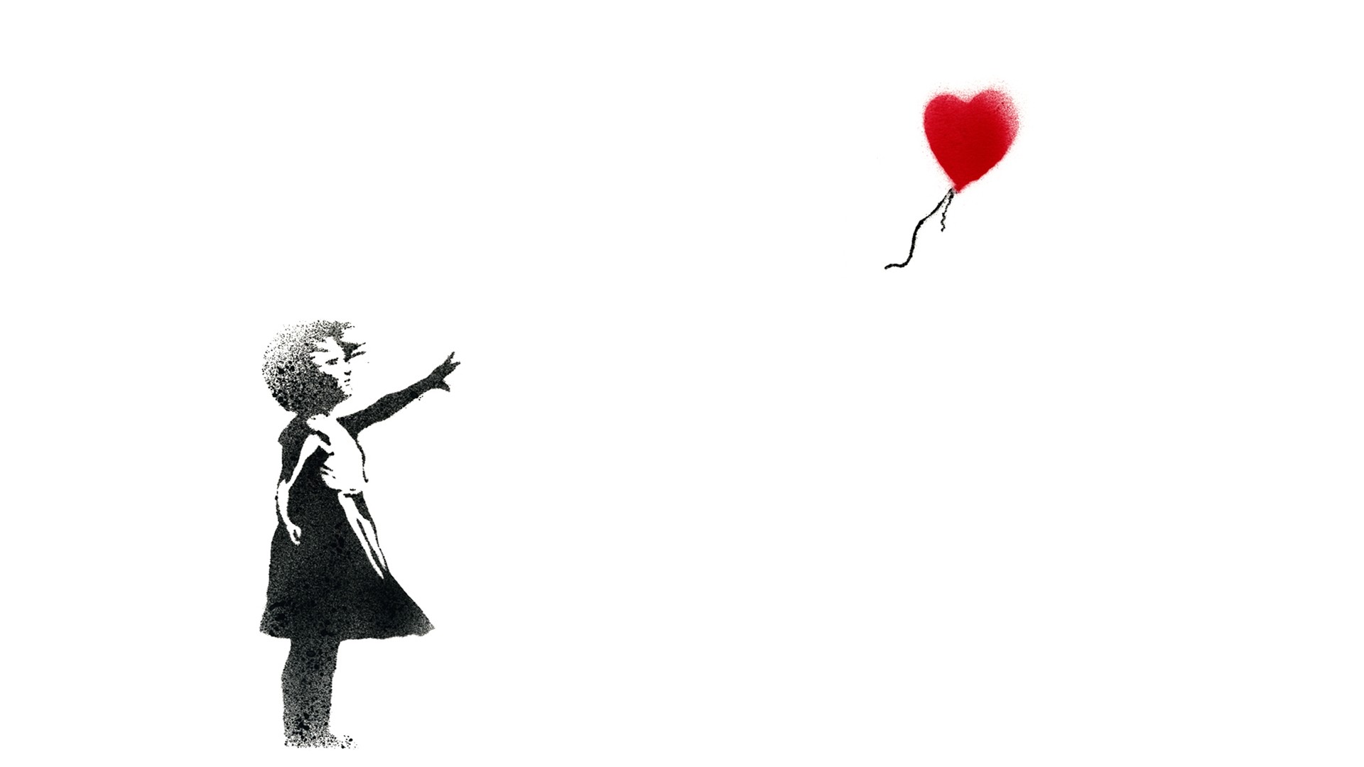 Wallpaper - Banksy Balloon Girl - HD Wallpaper 