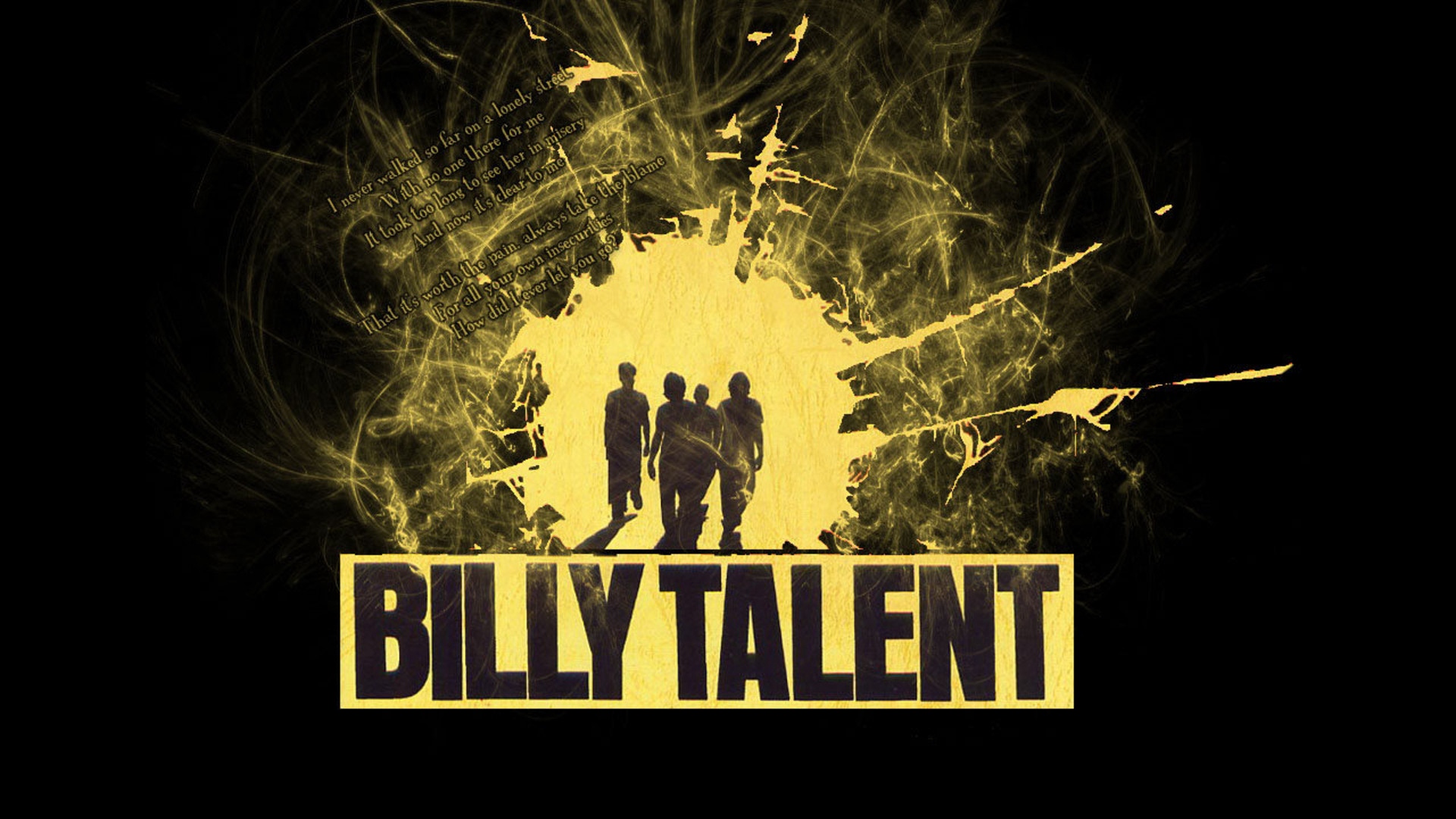 Wallpaper Billy Talent, Silhouette, Outline, Blot, - Suffering Billy Talent - HD Wallpaper 