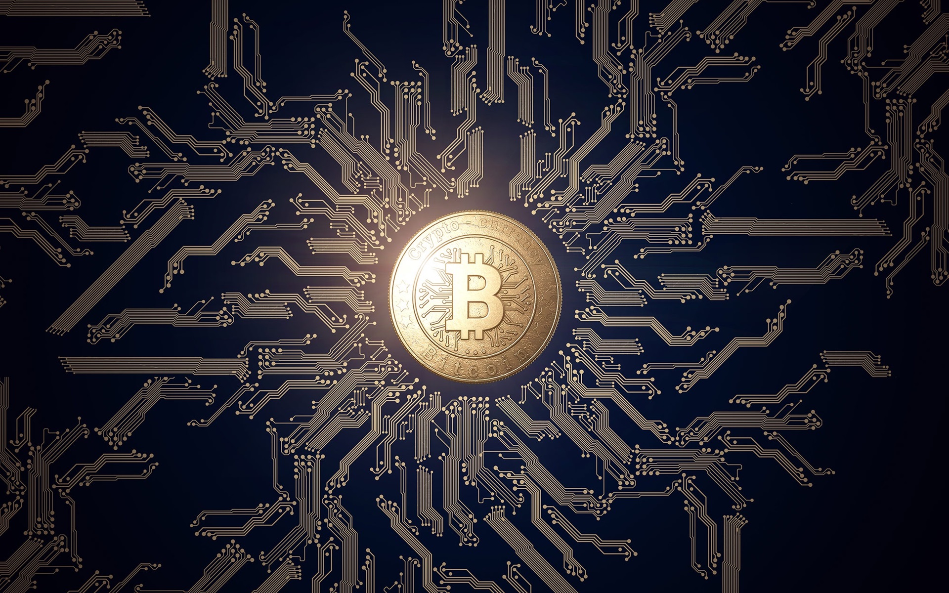 Wallpaper Bitcoin, Money, Pcb, Creative Design - Bitcoin - HD Wallpaper 