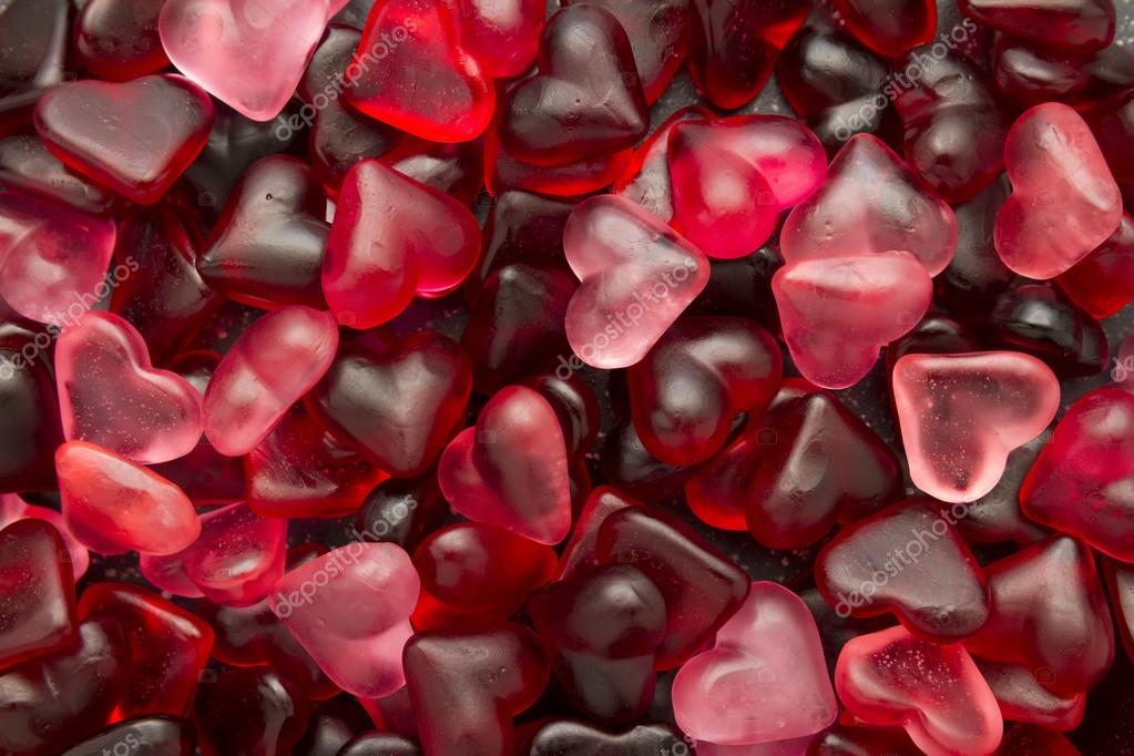 Red Candy Hearts - HD Wallpaper 