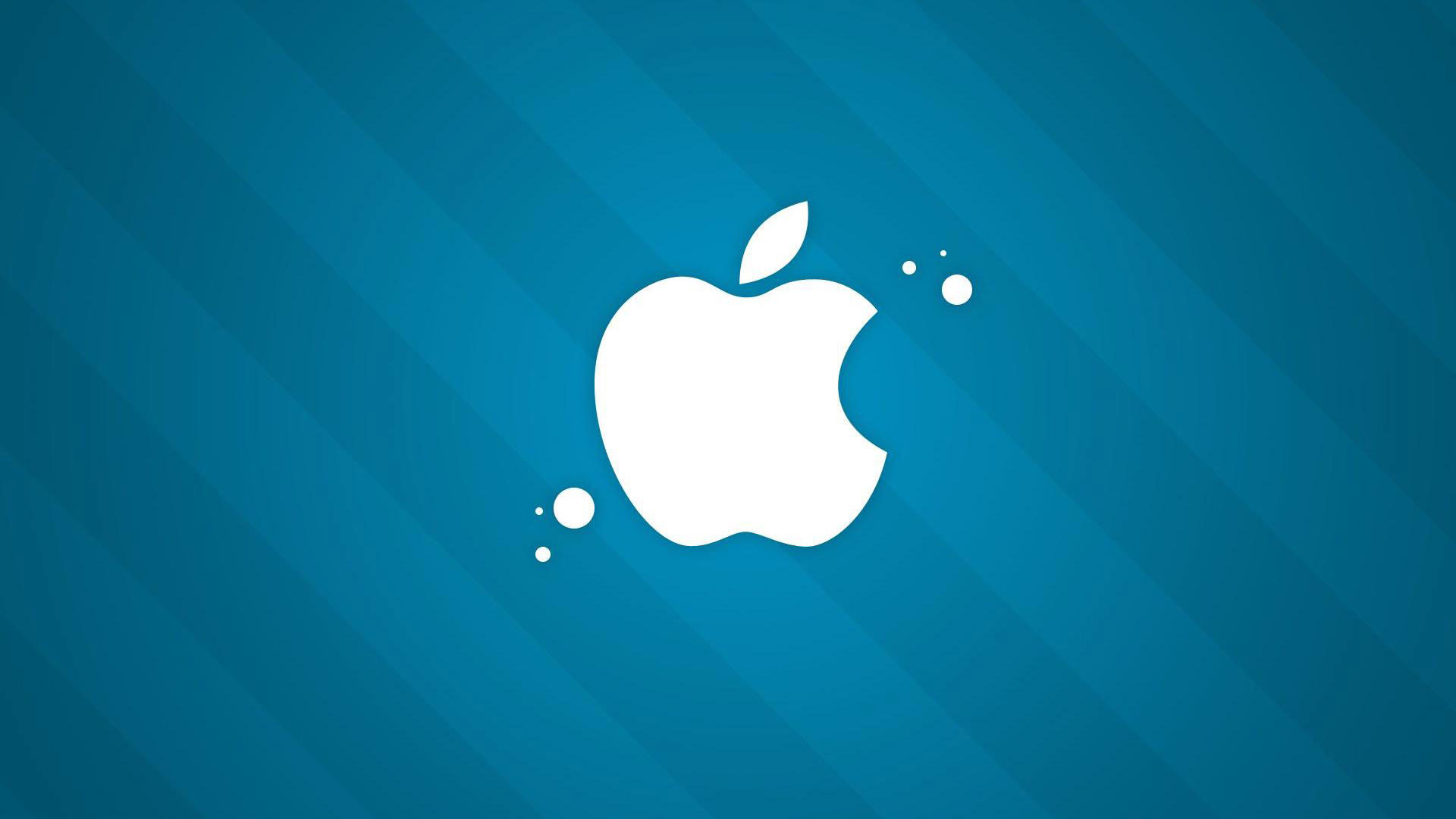 Hd Pics Photos Cool Blue White Apple Logo Hd Quality - Apple - HD Wallpaper 