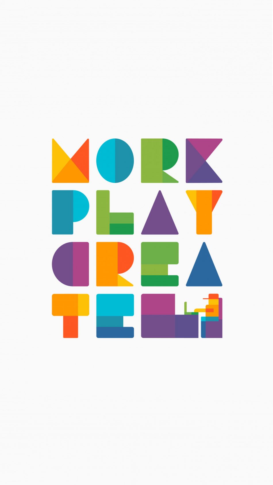 Work Play Create Minimal White Background Hd Mobile - Make White Background On Phone - HD Wallpaper 