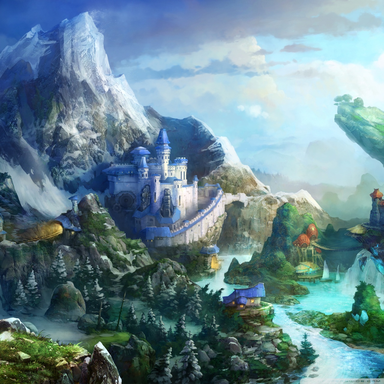 Video Game Landscape Hd - HD Wallpaper 