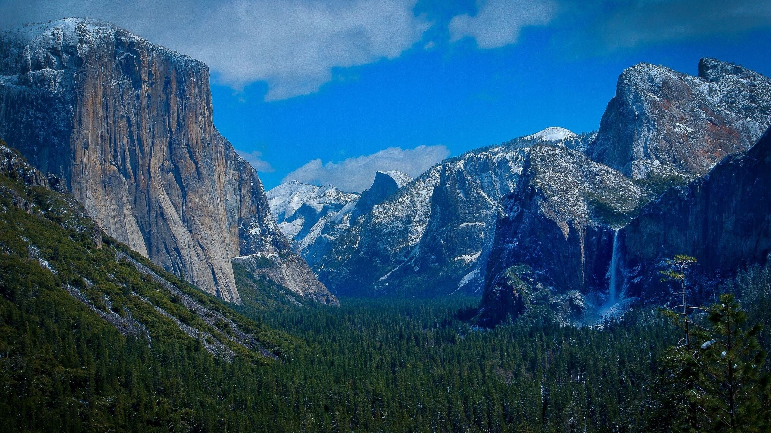 Yosemite National Park Forest Waterfall Hd Desktop - Yosemite National Park, Yosemite Valley - HD Wallpaper 
