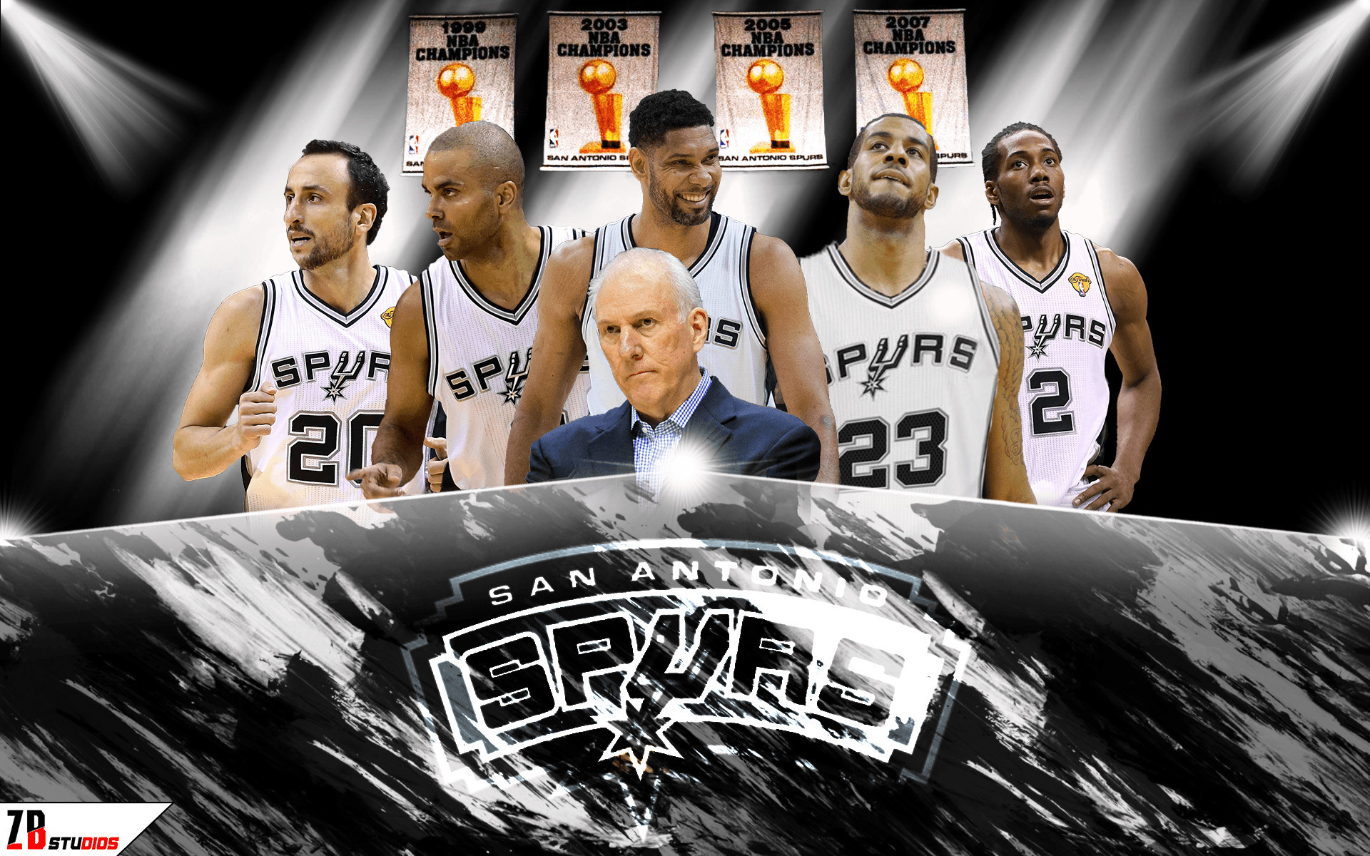 Px Spurs Wallpaper - San Antonio Spurs 2018 Lineup - HD Wallpaper 