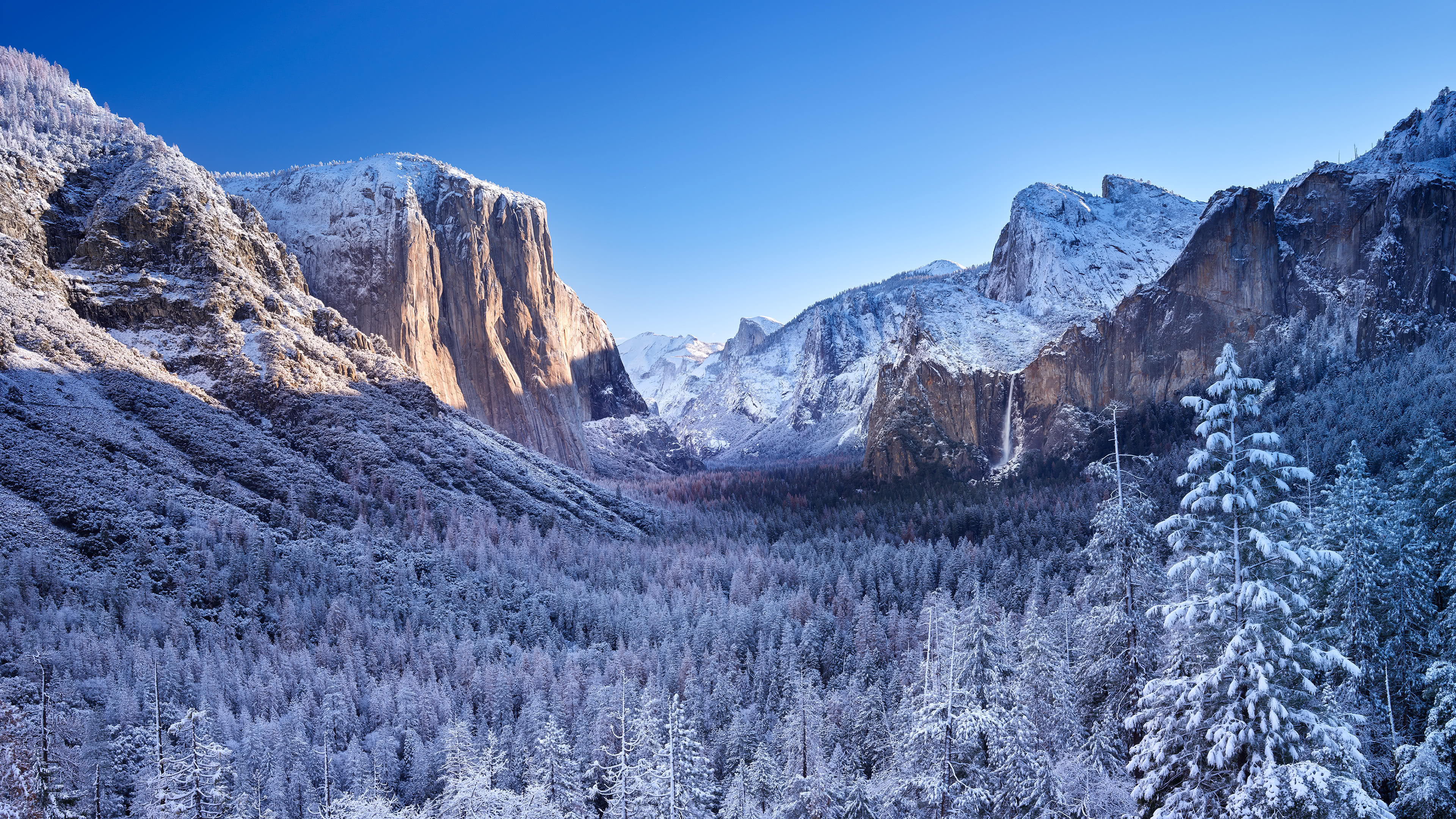 El Capitan Rock Formation Winter Yosemite National - Yosemite National Park Wallpaper 4k - HD Wallpaper 
