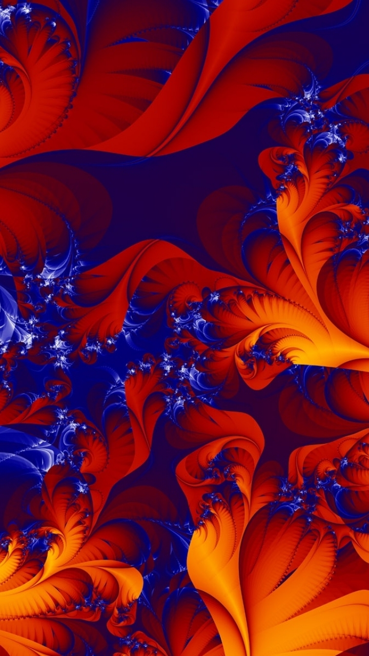 Blue And Orange Design - 720x1280 Wallpaper 