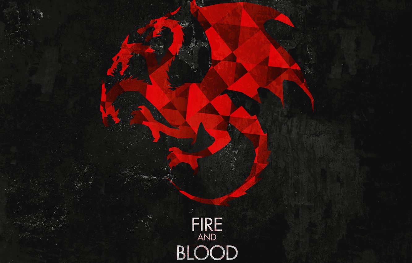 Photo Wallpaper Dragon, Game Of Thrones, Game Of Thrones, - Dragon Fire And Blood - HD Wallpaper 