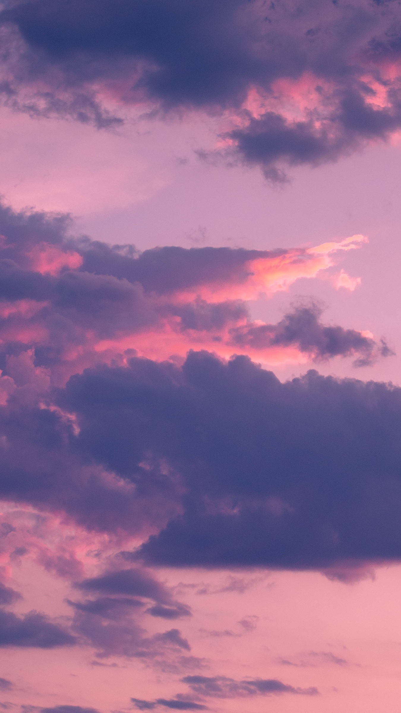 Wallpaper Clouds, Porous, Sky, Sunset - Sunset Wallpaper Purple Clouds -  1350x2400 Wallpaper 