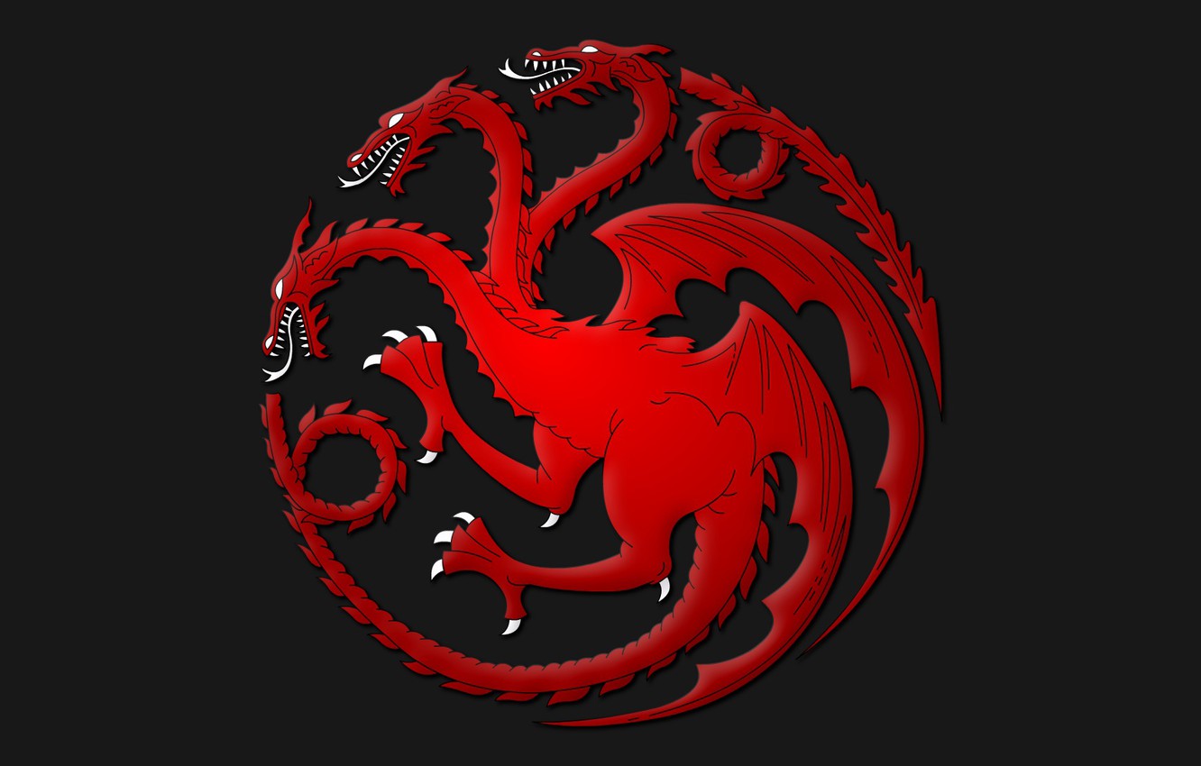 Photo Wallpaper Symbol, Dragon, Game Of Thrones, Fire - Targaryen Game Of Thrones Houses - HD Wallpaper 