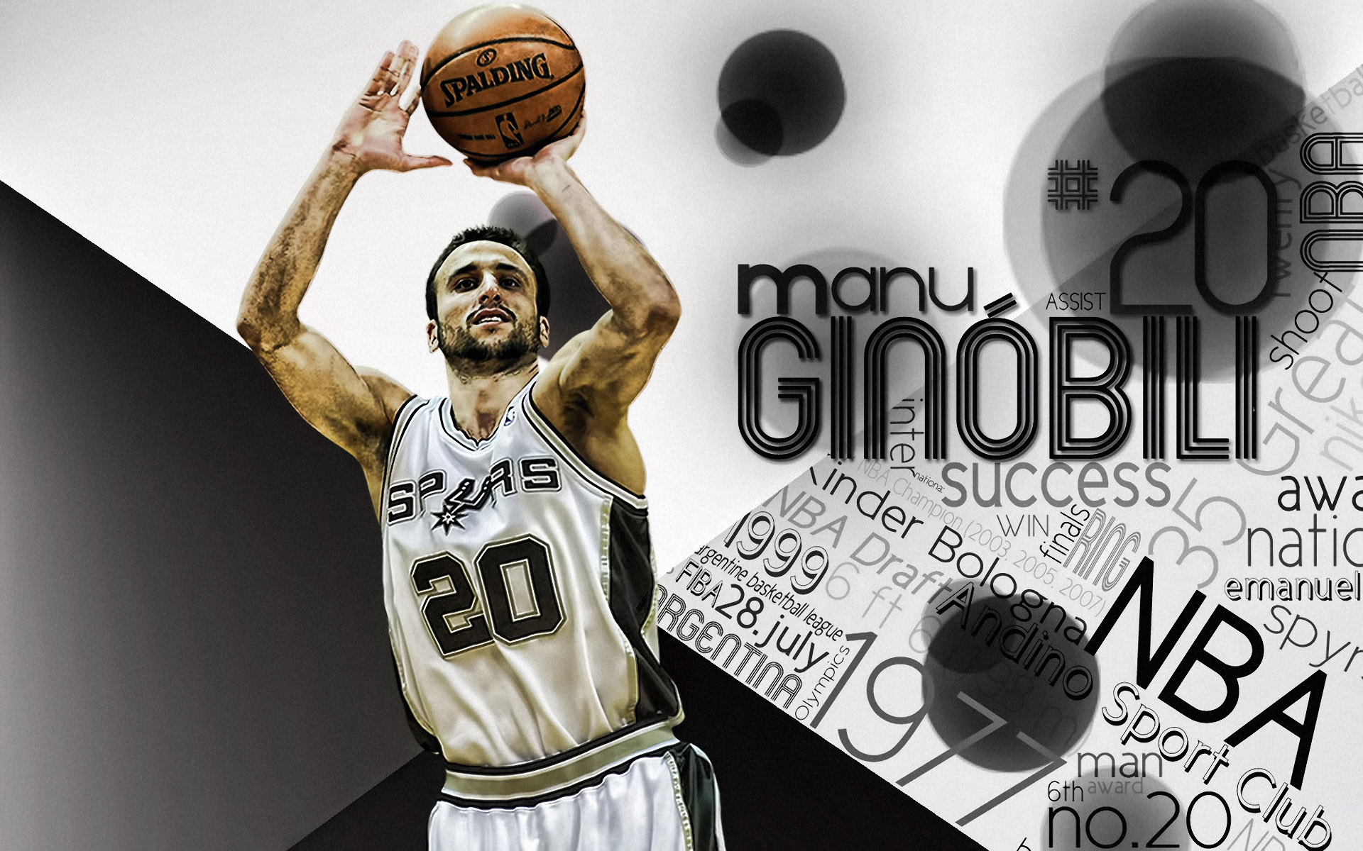 Manu Ginobili 2014 San Antonio Spurs Wallpaper - Manu Ginobili Wallpaper Hd - HD Wallpaper 