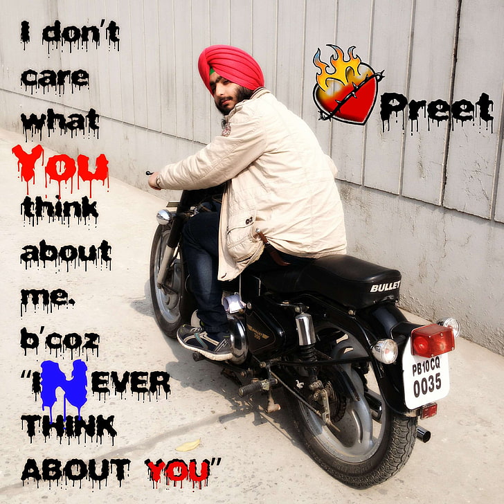 0035, Bike, Bullet, Dilpreet, Hd, Love, Mere22dabullet, - HD Wallpaper 