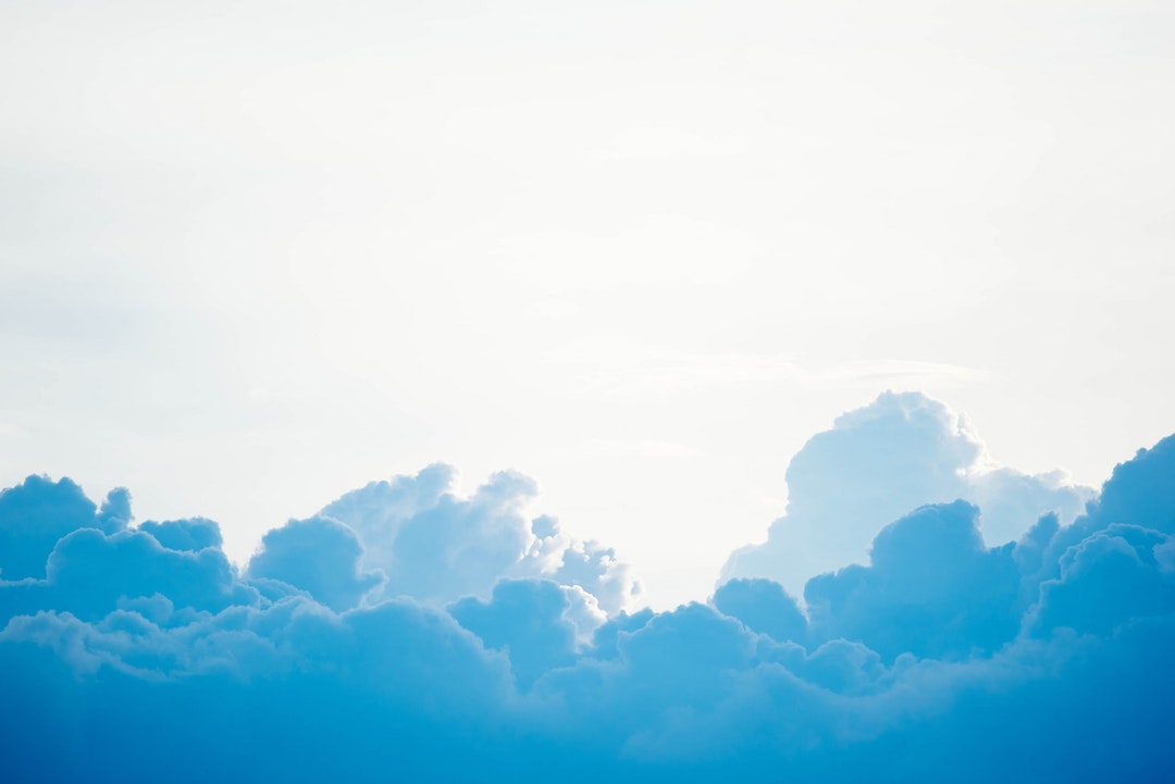 White Sky Blue Clouds - HD Wallpaper 