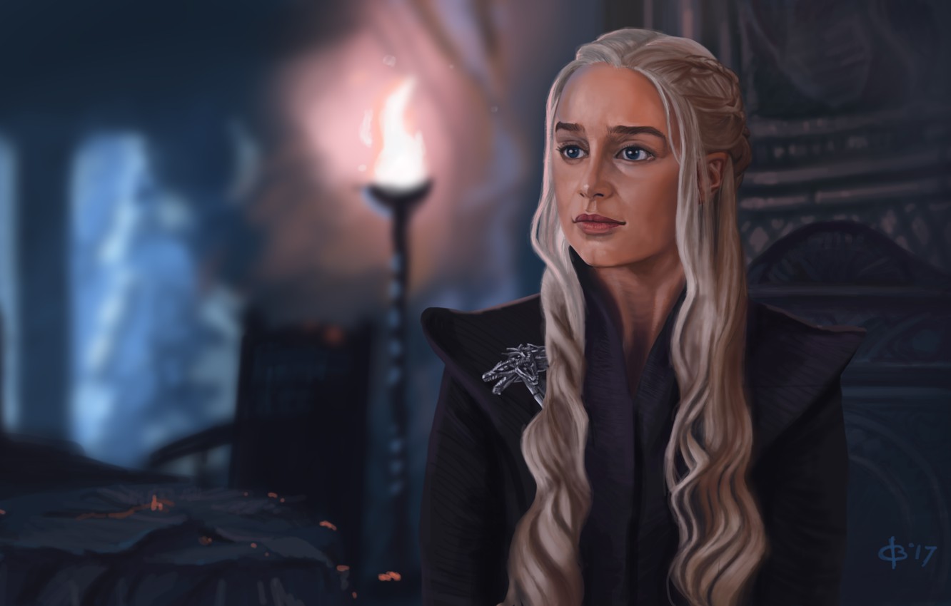 Photo Wallpaper Game Of Thrones, Emilia Clarke, Daenerys - Queen Daenerys Targaryen Artwork - HD Wallpaper 