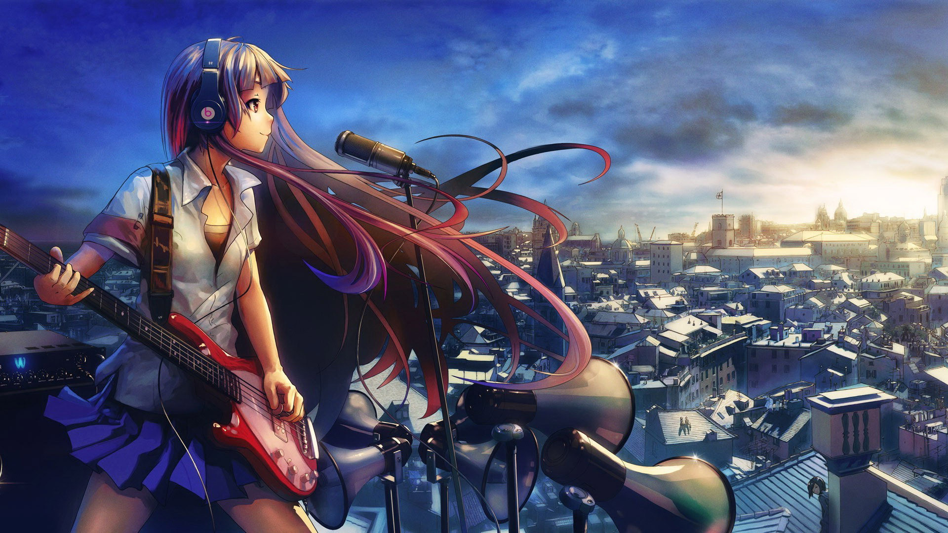 Anime Dj Headphones Wallpaper Hd Desktop 10 - Anime Wallpaper Japanese - HD Wallpaper 