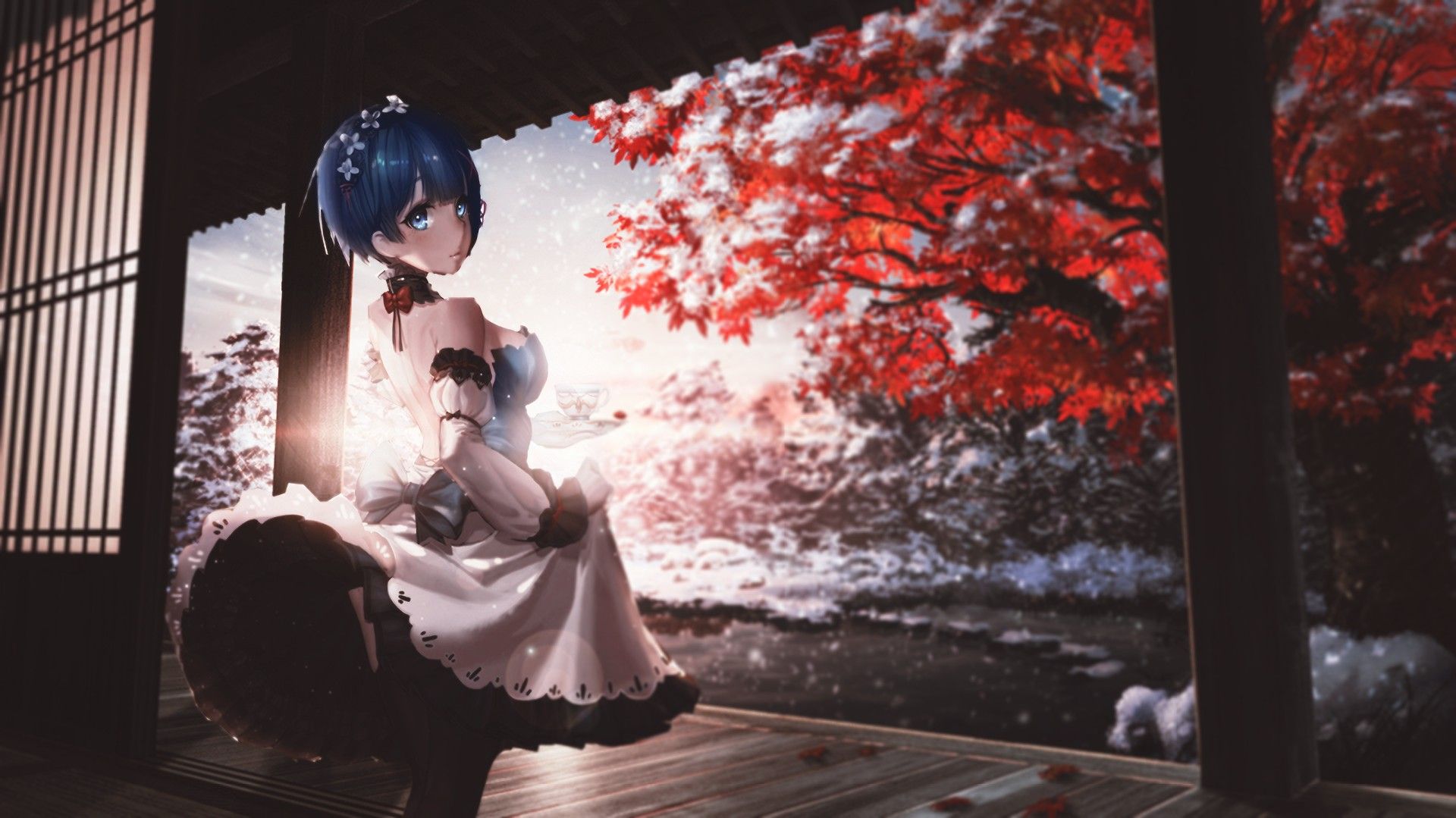Anime Background Rem - HD Wallpaper 