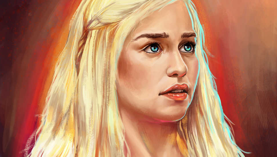 Emilia Clarke, Painting, Game Of Thrones, Daenerys - Epic 4k Game Of Thrones Wallpaper Daenerys - HD Wallpaper 