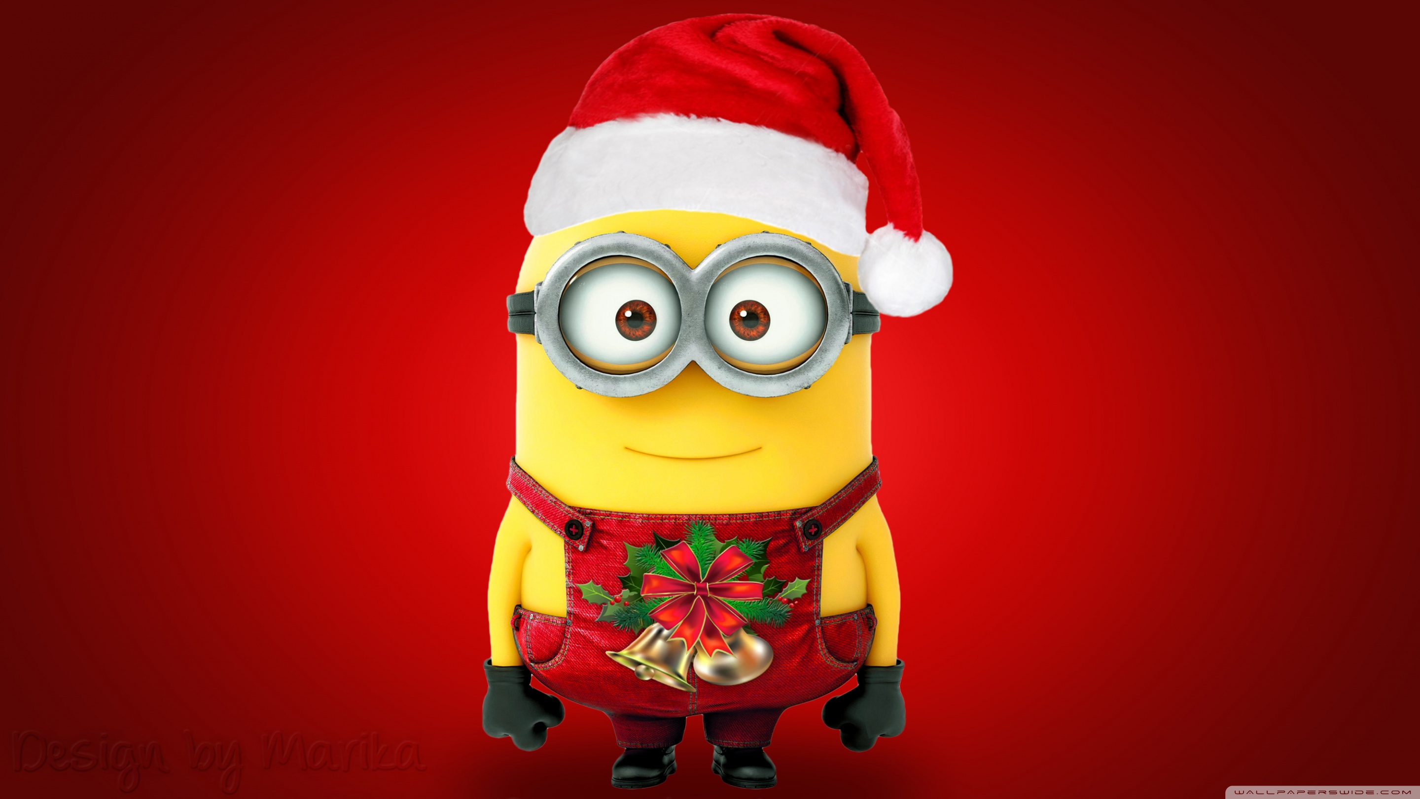Christmas Minions - HD Wallpaper 