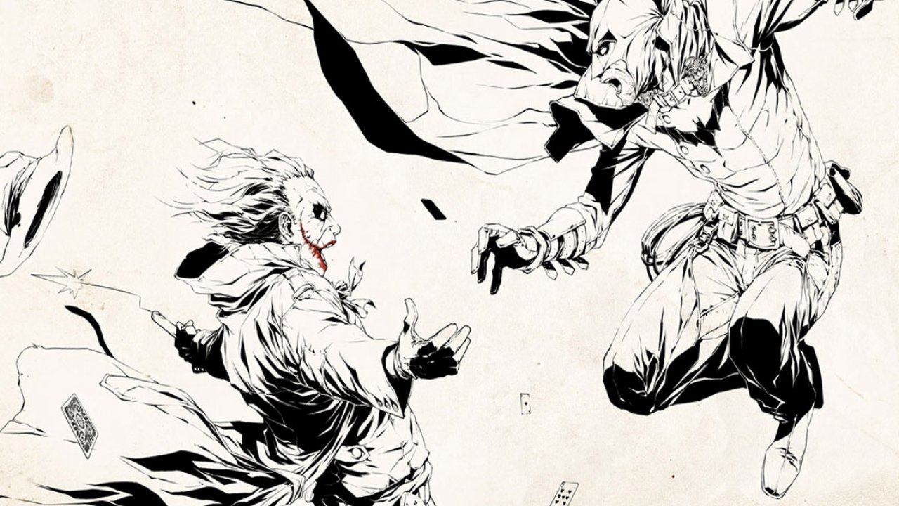 Hd Wallpaper, Animes, Cartoons, - Batman Vs Joker Hit Me - HD Wallpaper 