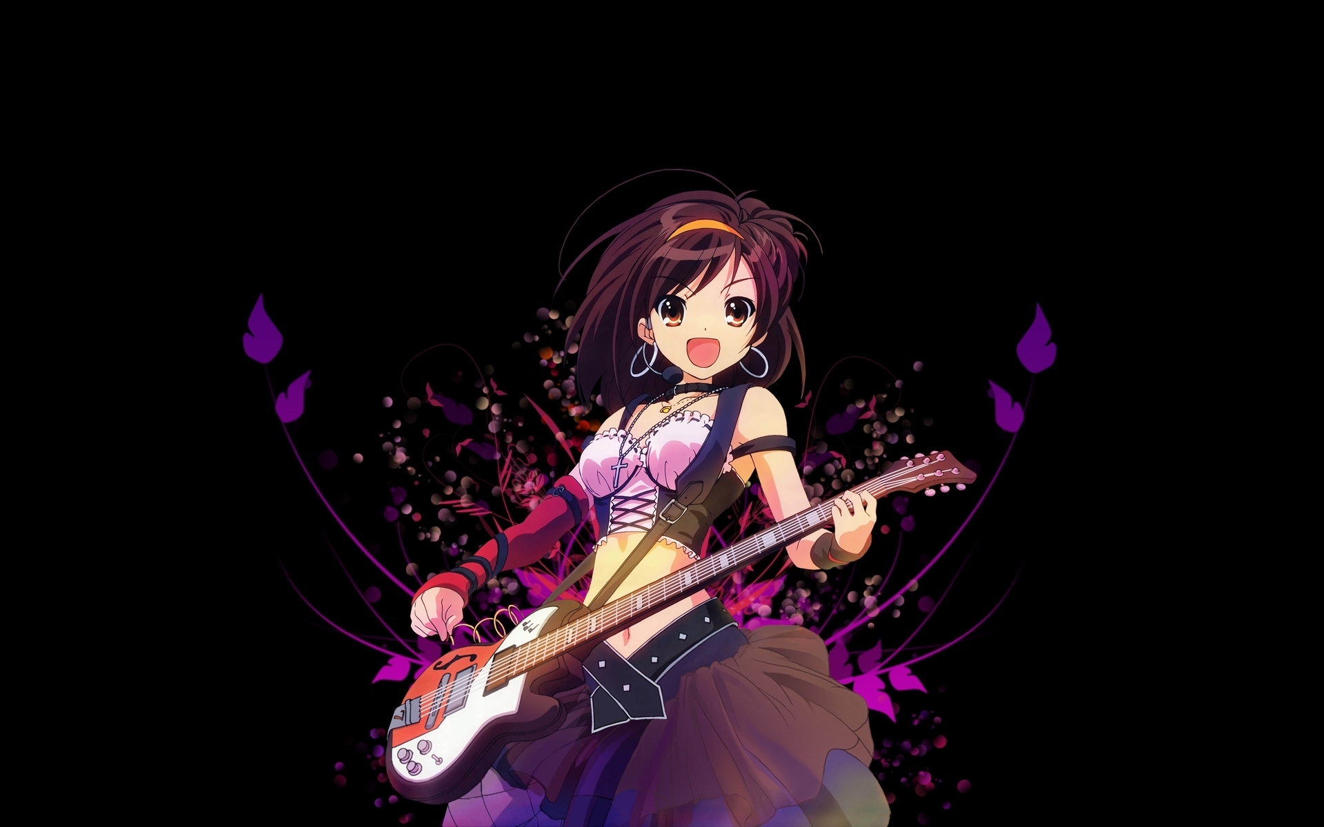 Hd Animes Girls Wallpaper - Suzumiya Haruhi Wallpaper Guitar - HD Wallpaper 
