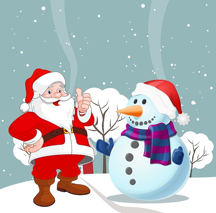 Merry Christmas, Holidays, Landscape, Winter, Happy, - Snowman Merry Christmas - HD Wallpaper 