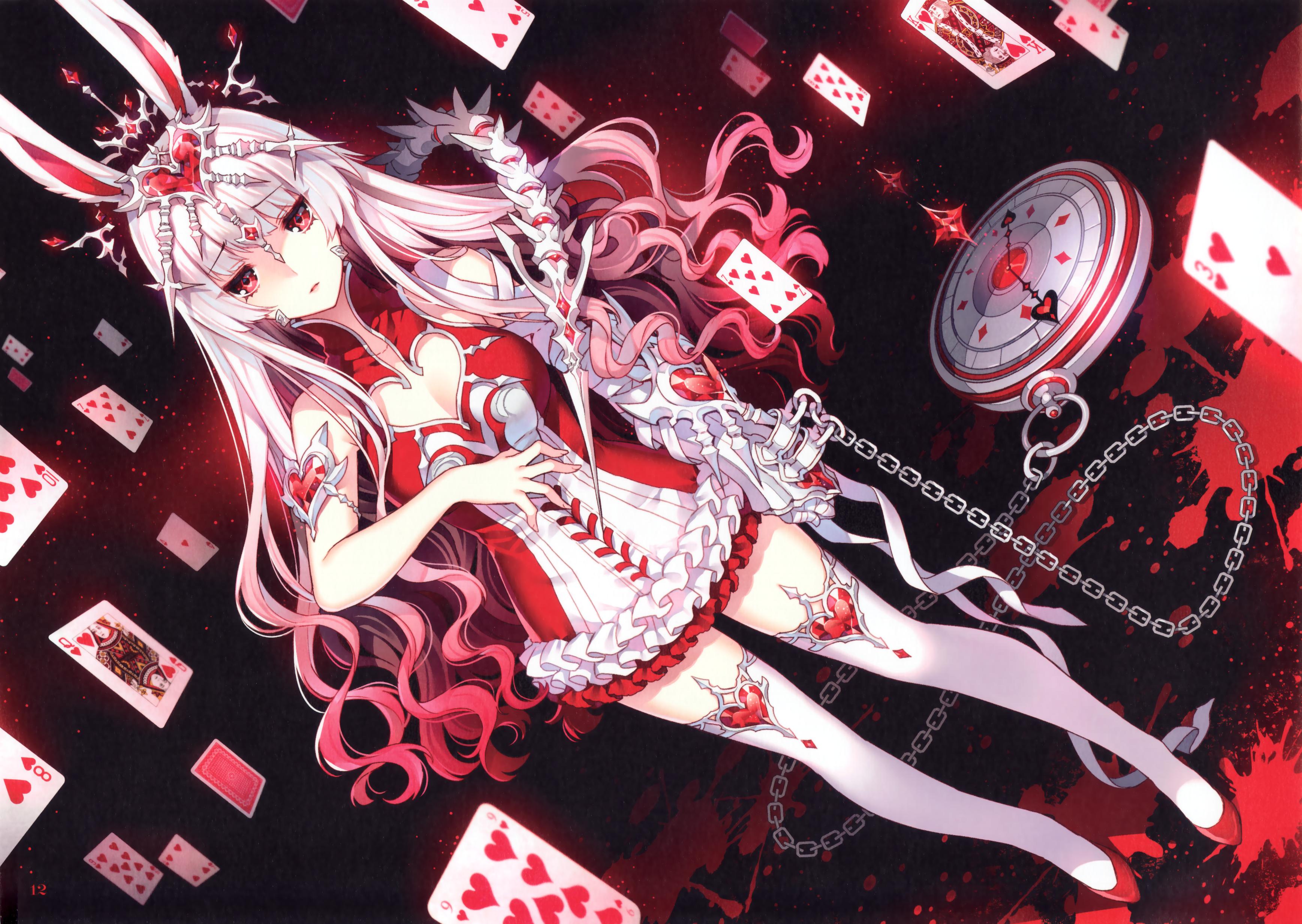 Queen Of Hearts Alice In Wonderland Anime - HD Wallpaper 