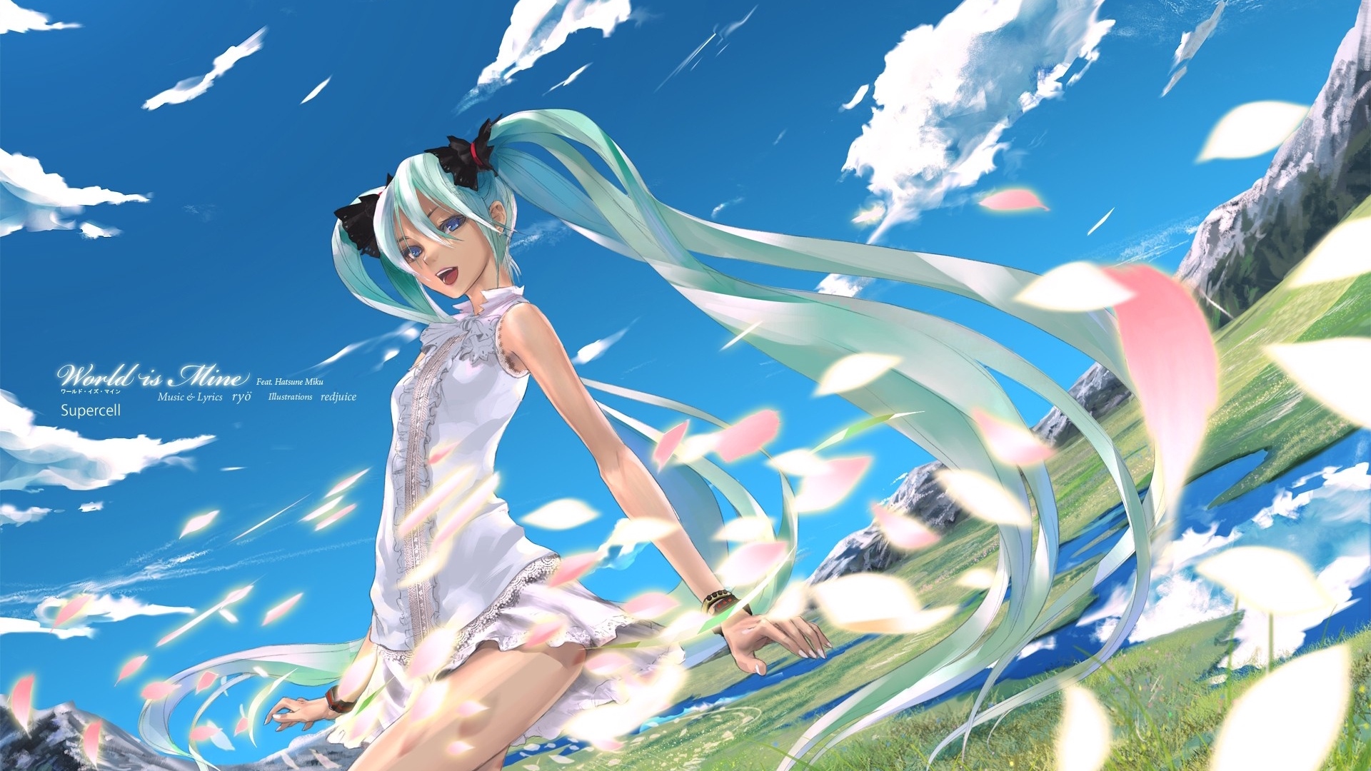Wallpaper Girl, Cute, Anime, Long-haired - Female Blue Hair Anime Characters - HD Wallpaper 