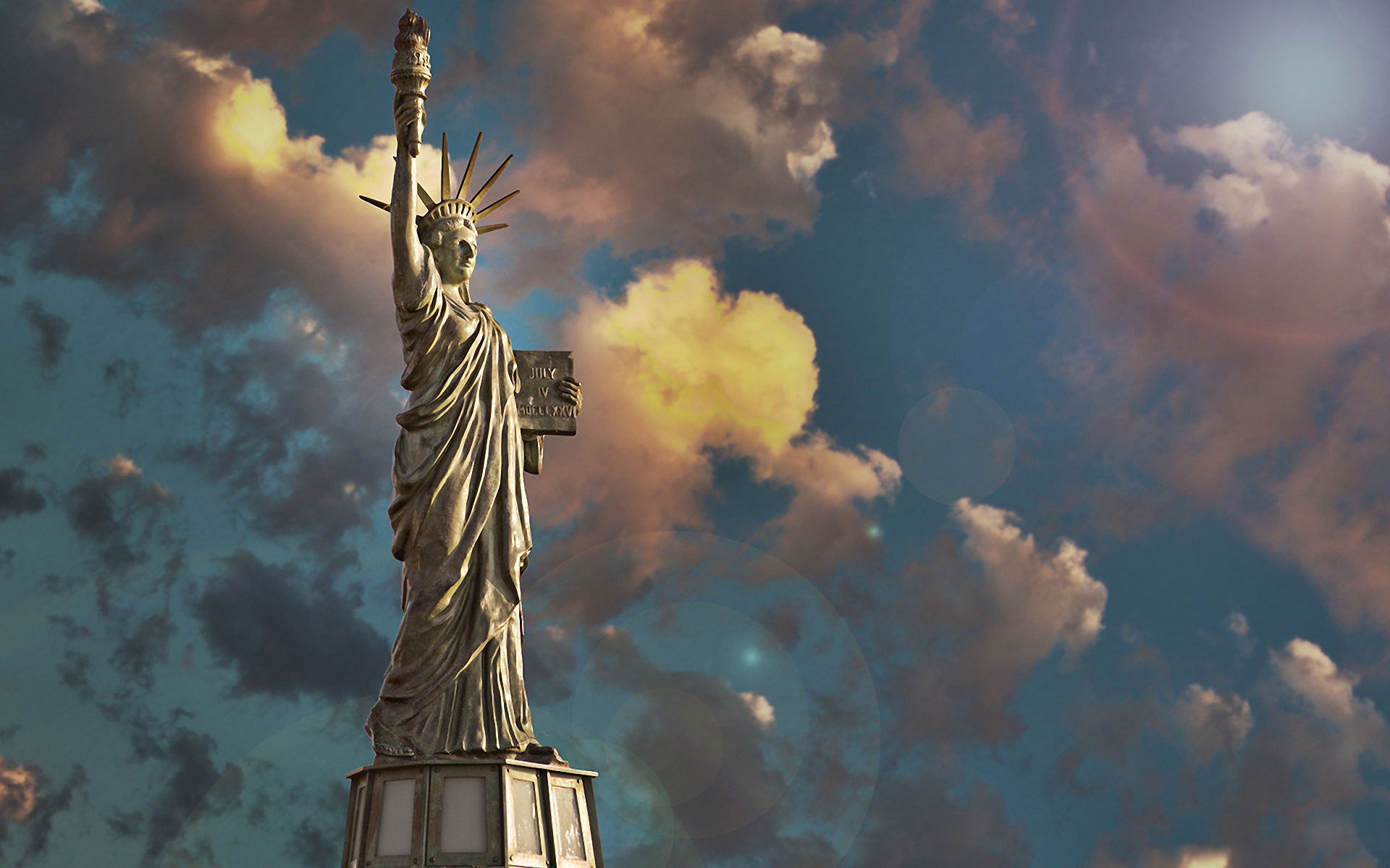 Statue Of Liberty Widescreen Wallpaper - Statue Of Liberty Iphone - HD Wallpaper 