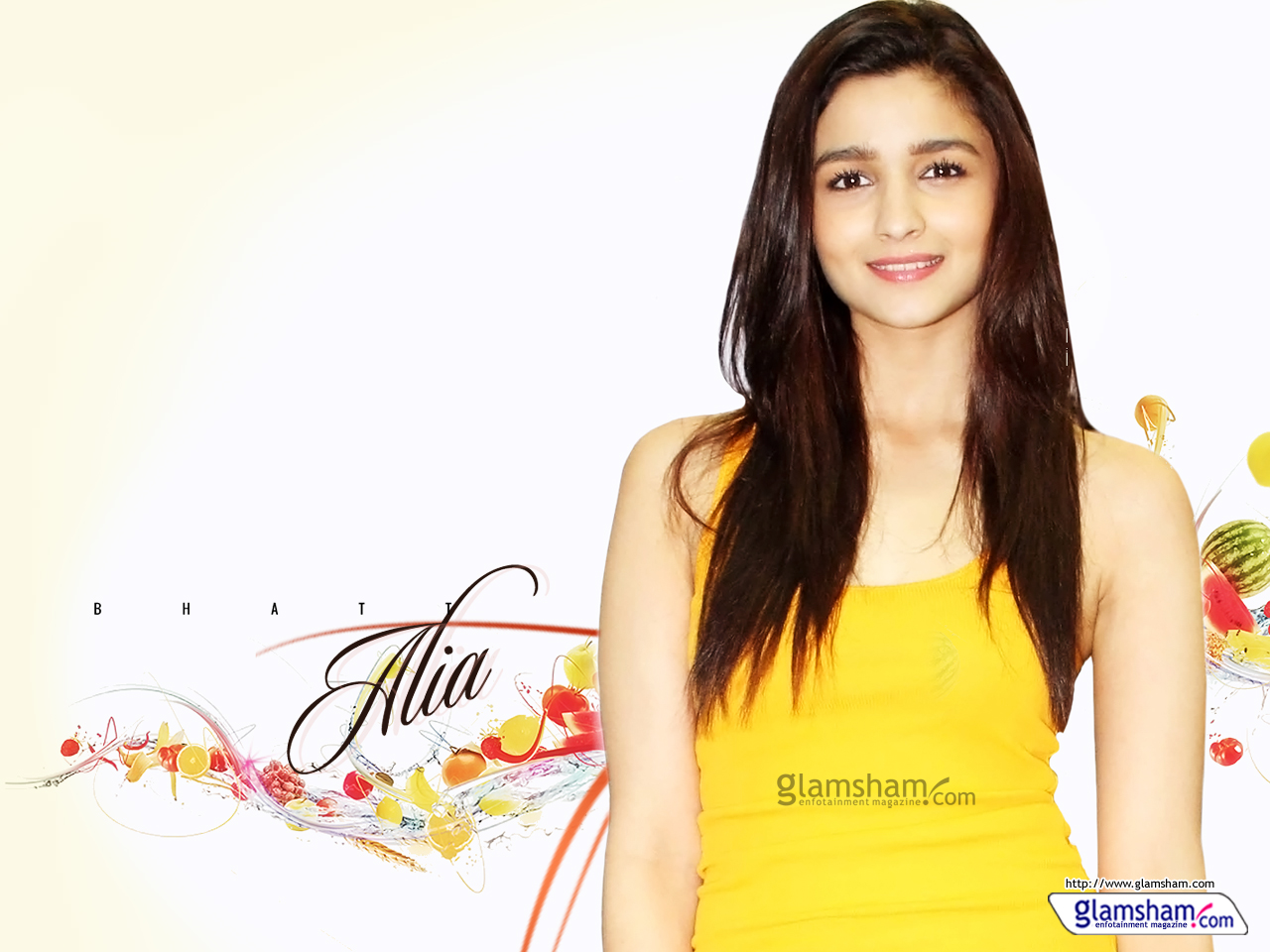 Actress Alia Bhatt Wallpaper - Alia Bhatt Yellow Dress Hd - HD Wallpaper 
